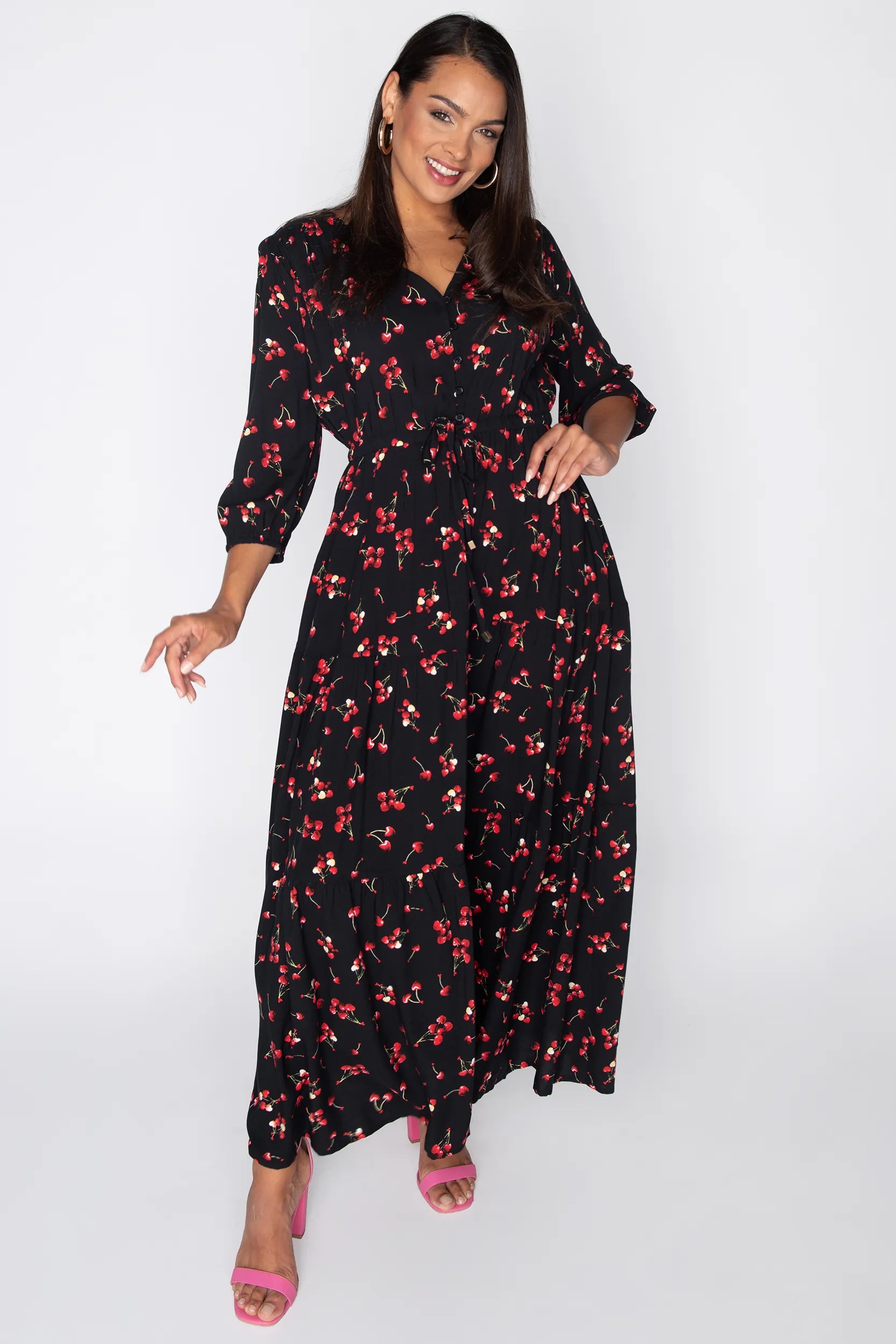 Adeline Cherry Hearts Dress – Cherry Hearts maxi dress