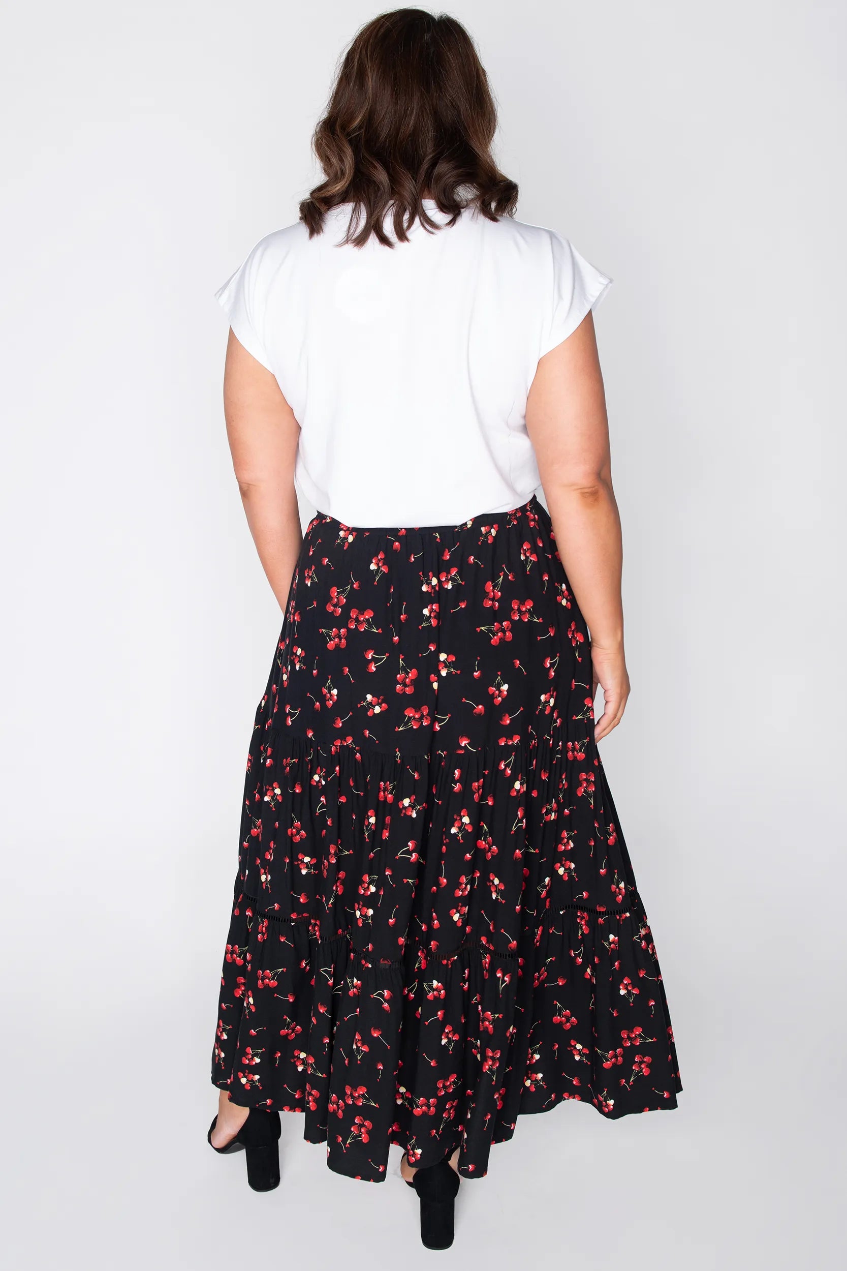 Alexandra Cherry Hearts Skirt โ Cherry Hearts maxi skirt