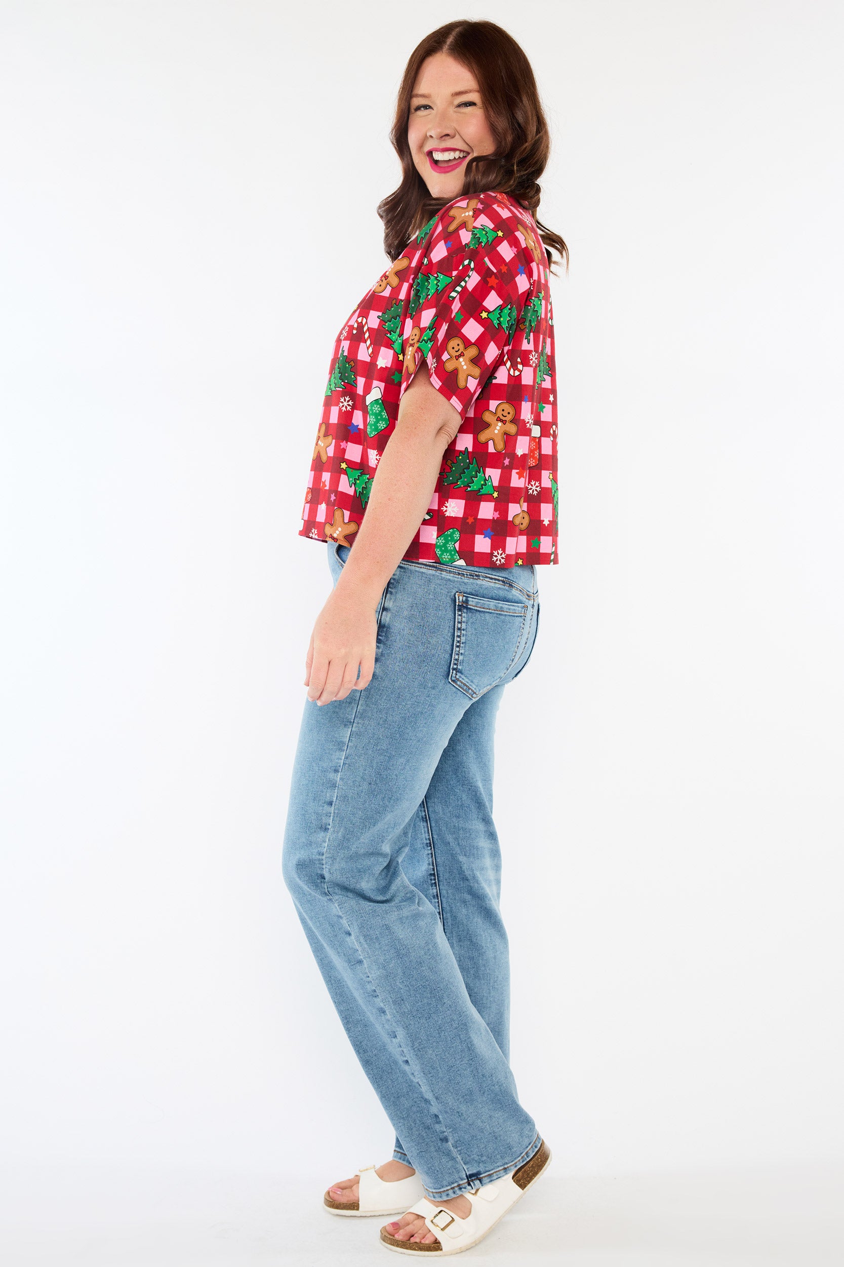 Harper Christmas On Gingham Top (Pre-Order)
