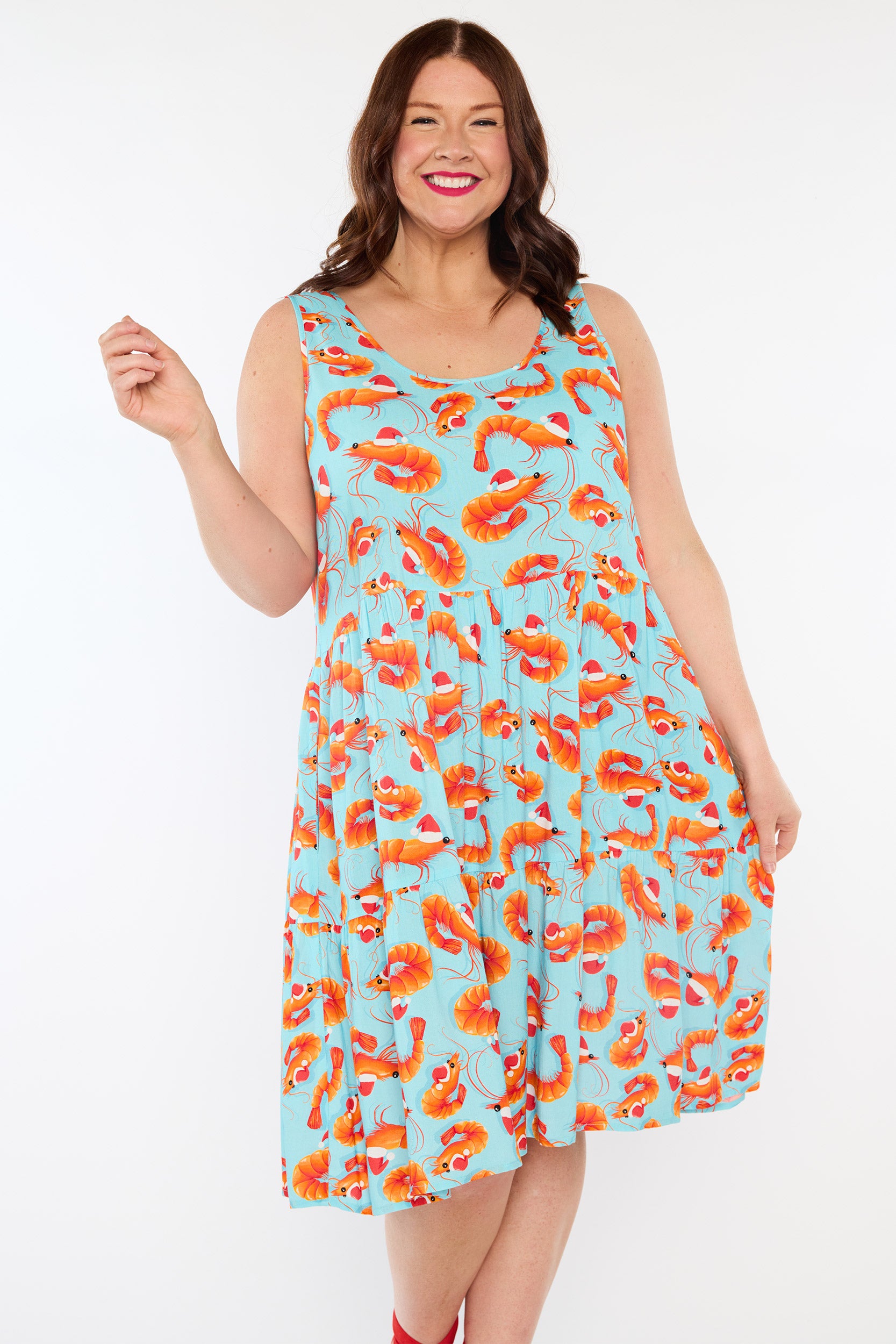 Dove Christmas Prawns Dress (Pre-Order)