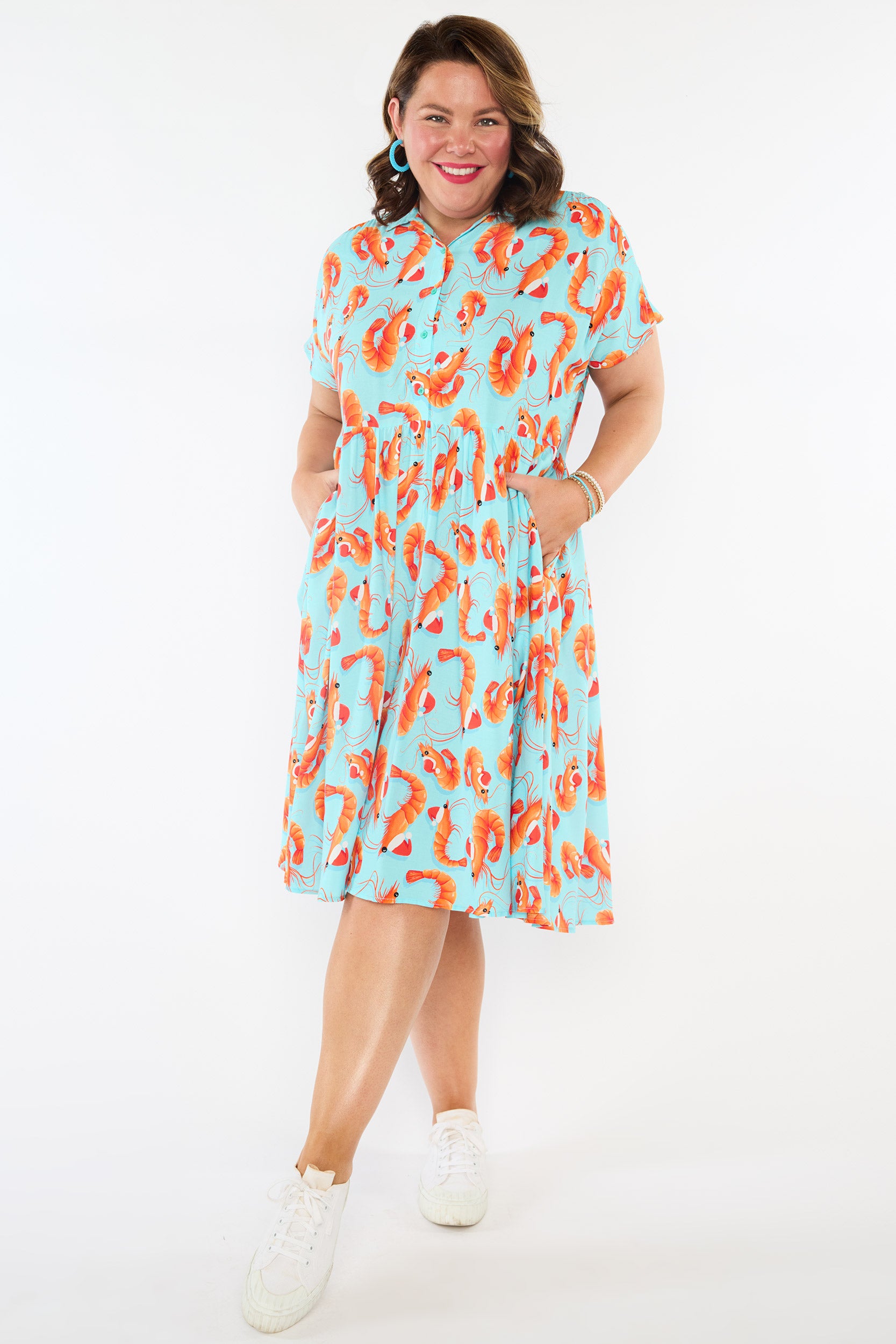 Kimba Christmas Prawns Dress (Pre-Order)