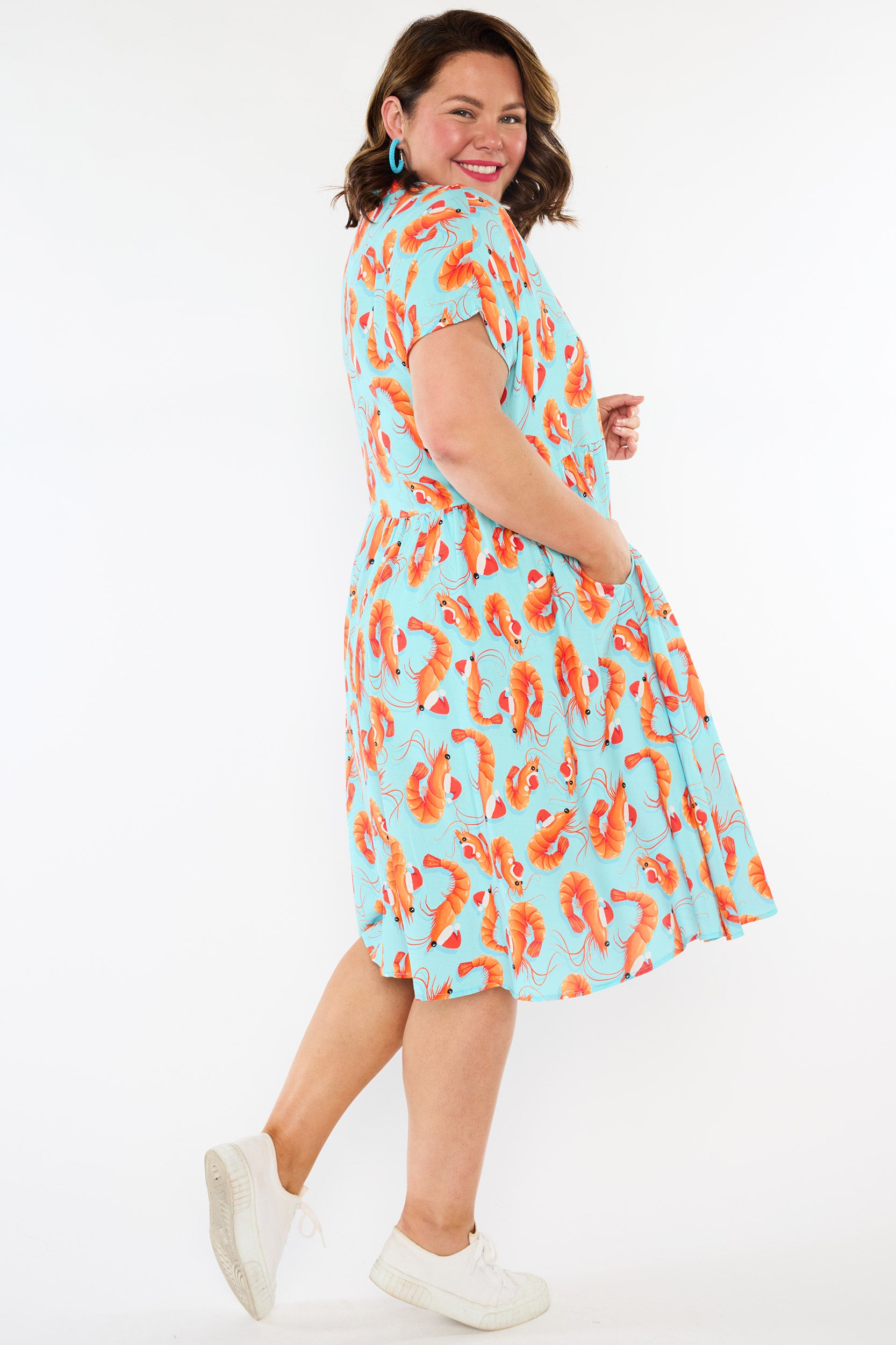 Kimba Christmas Prawns Dress (Pre-Order)