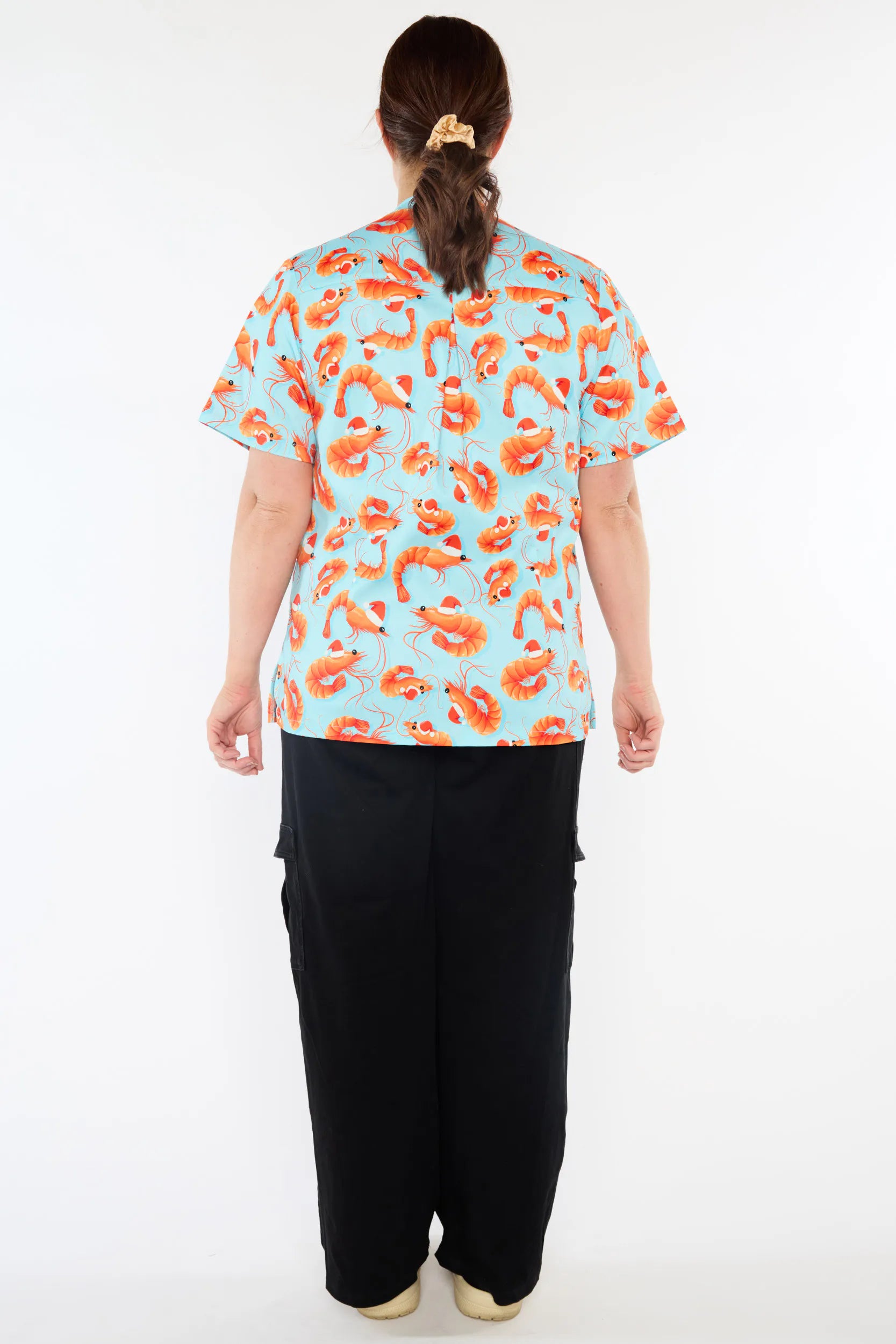 Meredith Christmas Prawns Scrub Top (Pre-Order)