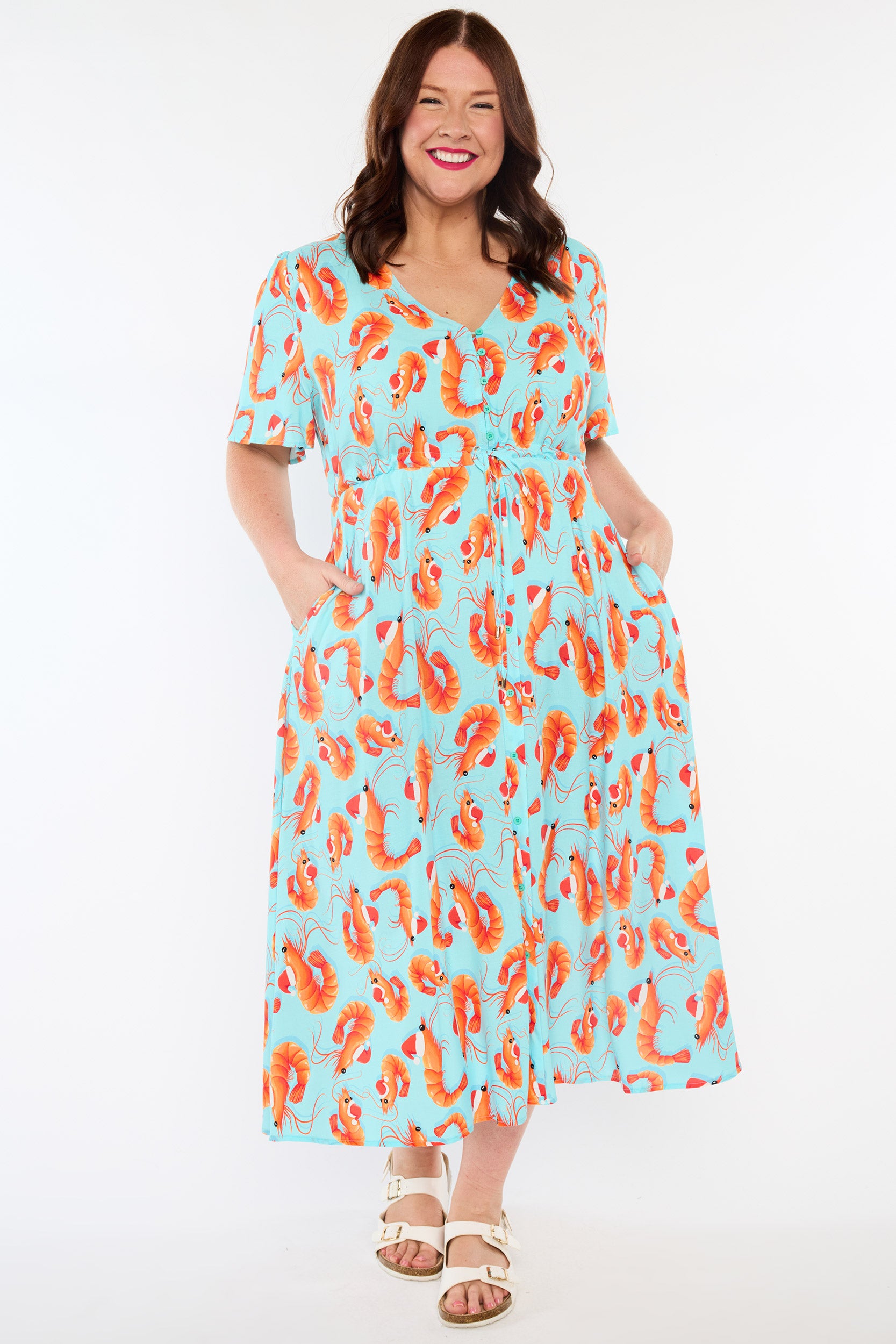 Michelle Christmas Prawns Dress (Pre-Order)
