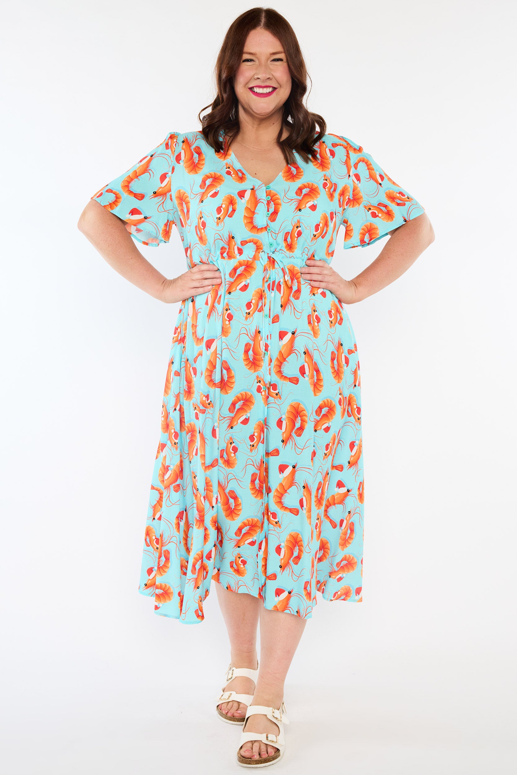 Michelle Christmas Prawns Dress (Pre-Order)