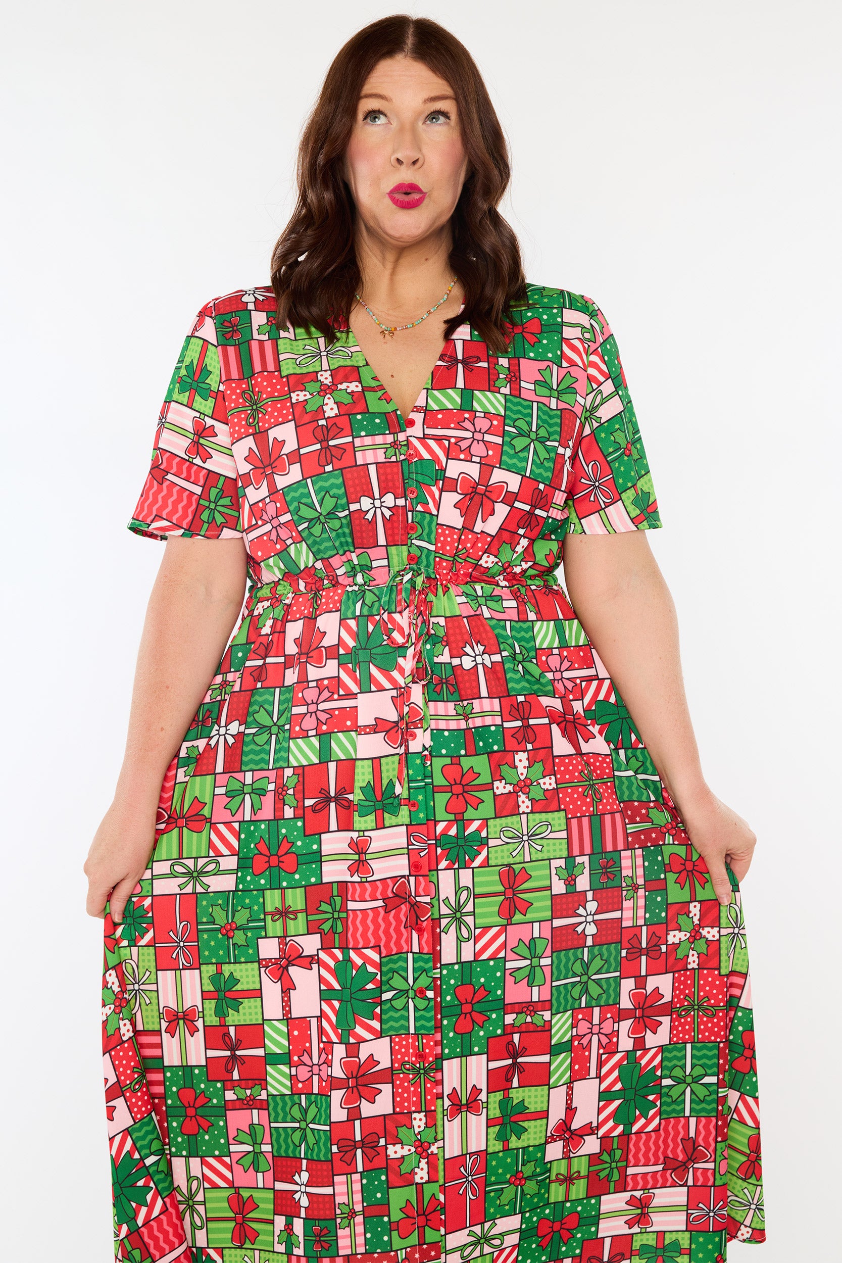 Marley Christmas Present Stack Dress (Pre-Order)