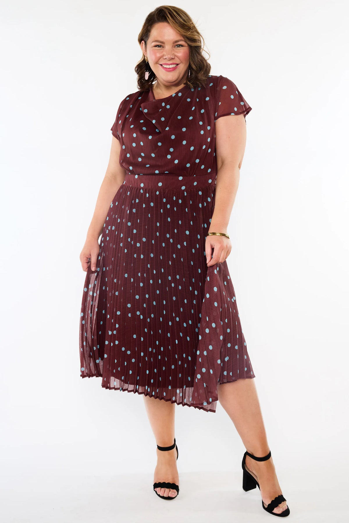 Daria Coco Teal Spot Dress