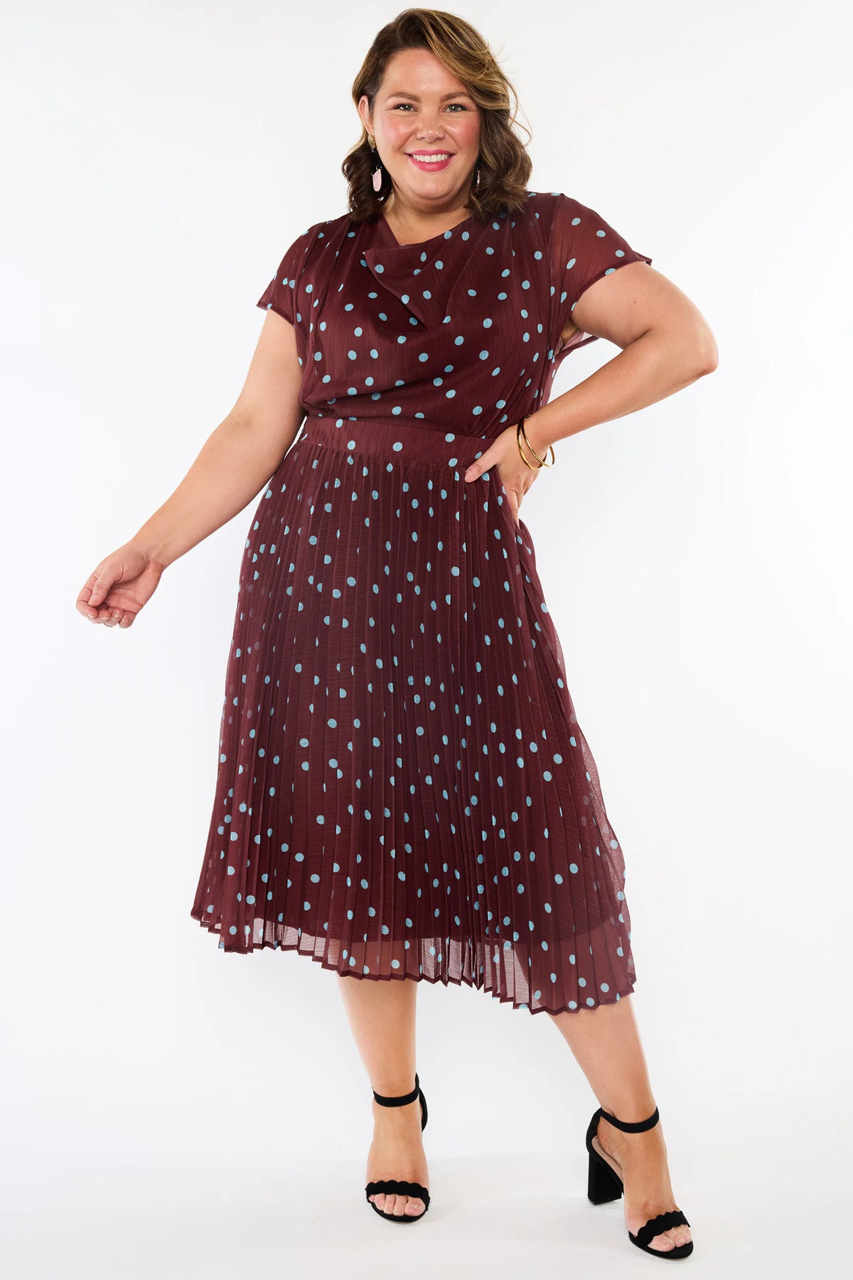 Daria Coco Teal Spot Dress