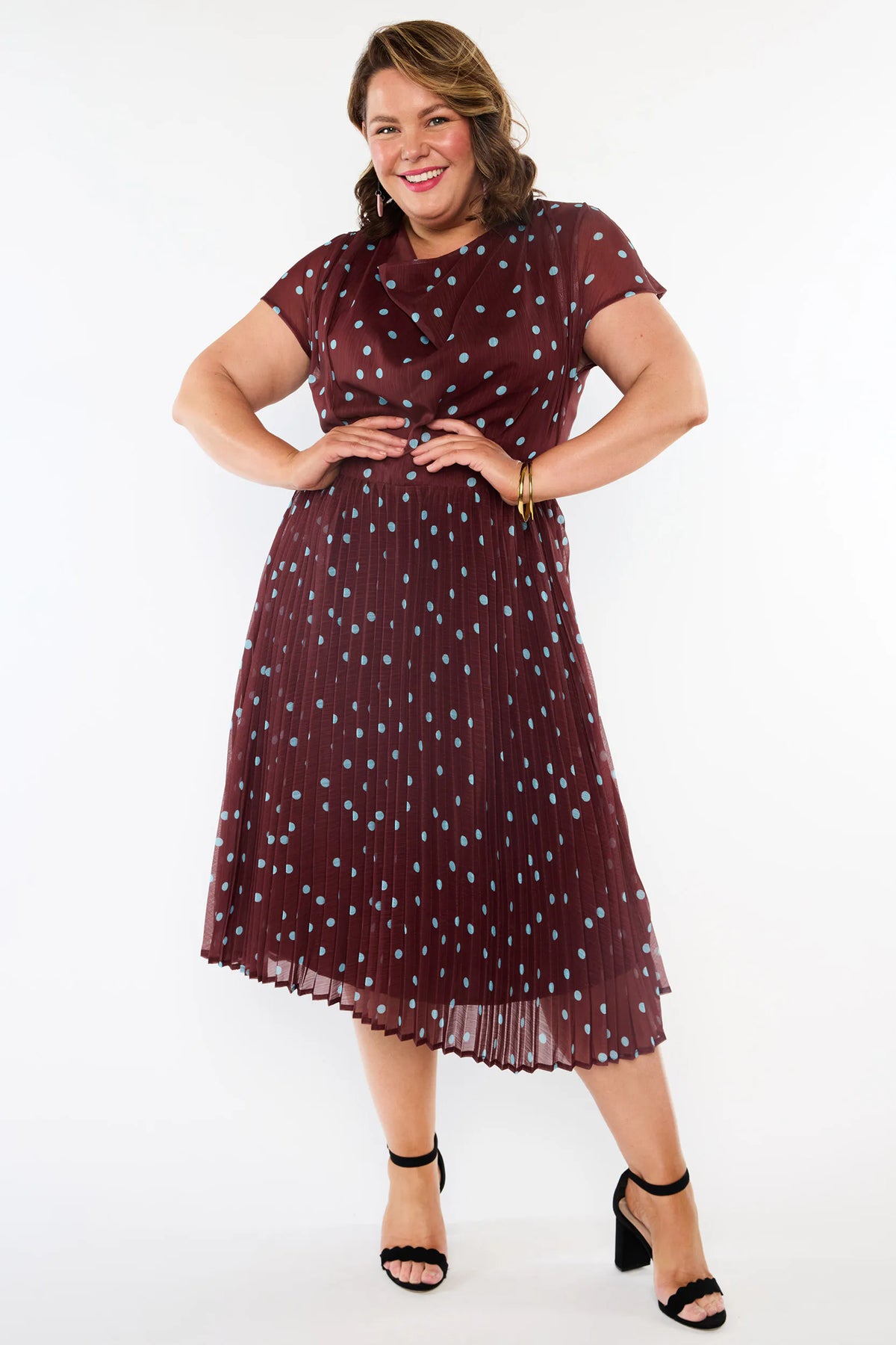 Daria Coco Teal Spot Dress