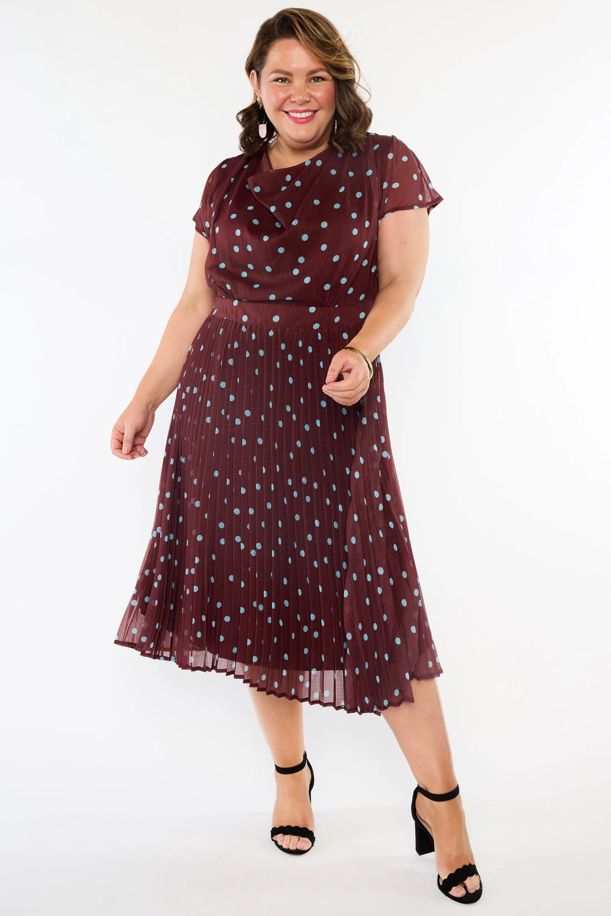 Daria Coco Teal Spot Dress