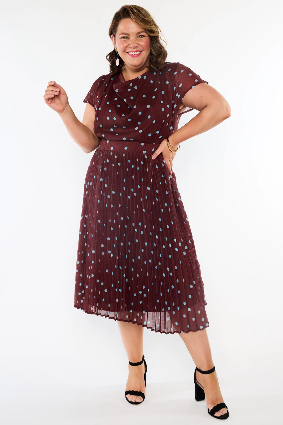 Daria Coco Teal Spot Dress