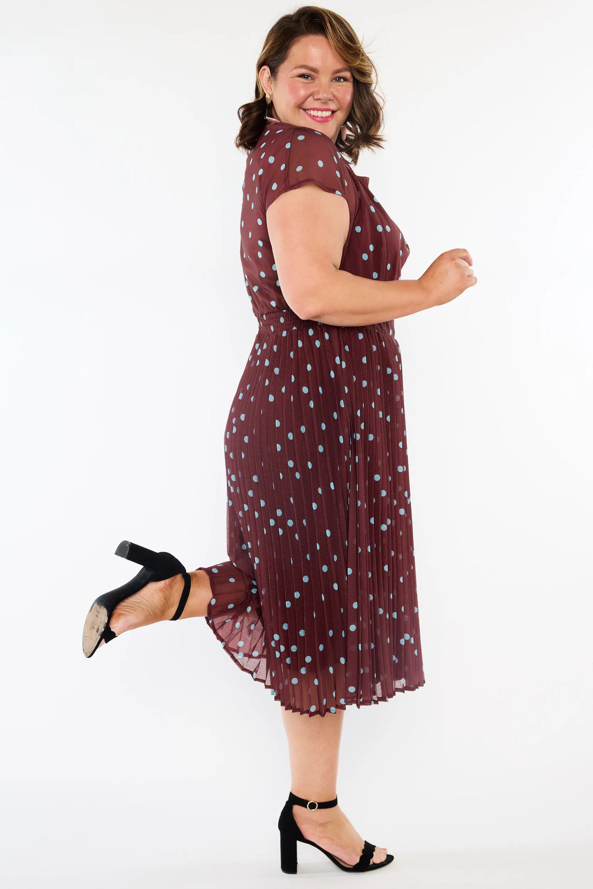 Daria Coco Teal Spot Dress