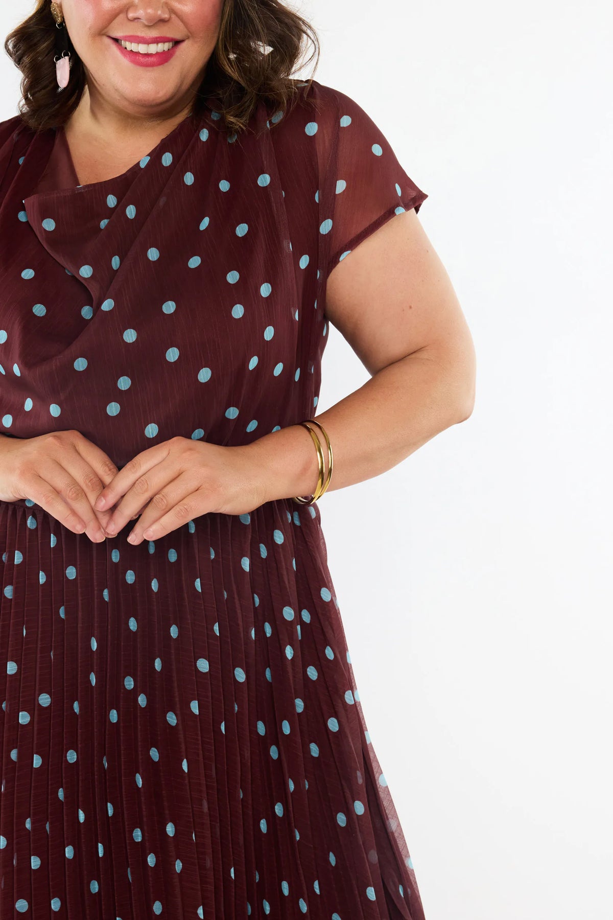 Daria Coco Teal Spot Dress