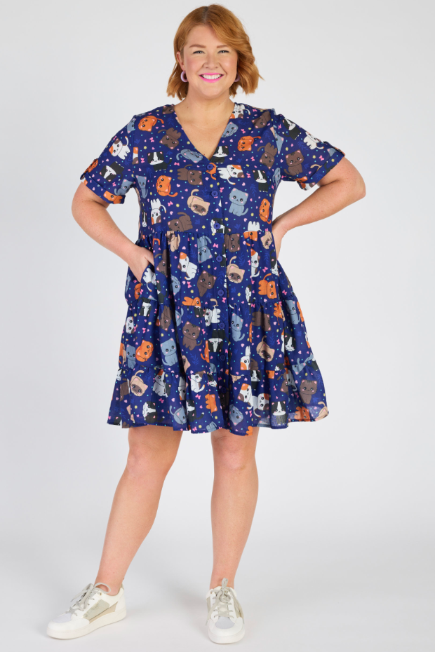 Poppy Cute Kitties Dress – Cute Kitties shift dress