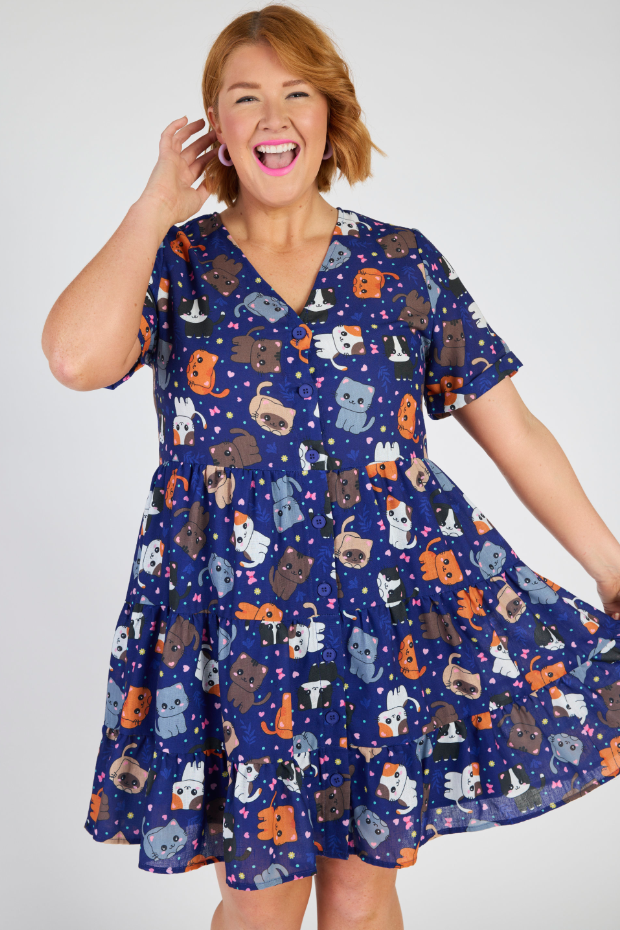 Poppy Cute Kitties Dress – Cute Kitties shift dress