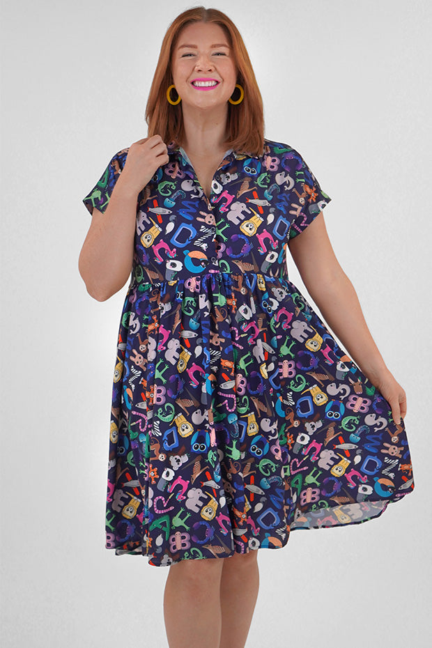 Frankie Alpha Animals Dress – Alpha Animals shirt dress