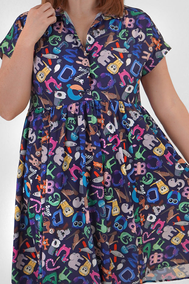 Frankie Alpha Animals Dress โ Alpha Animals shirt dress