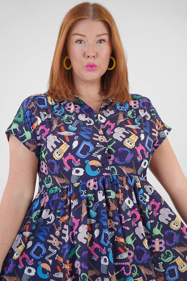 Frankie Alpha Animals Dress โ Alpha Animals shirt dress