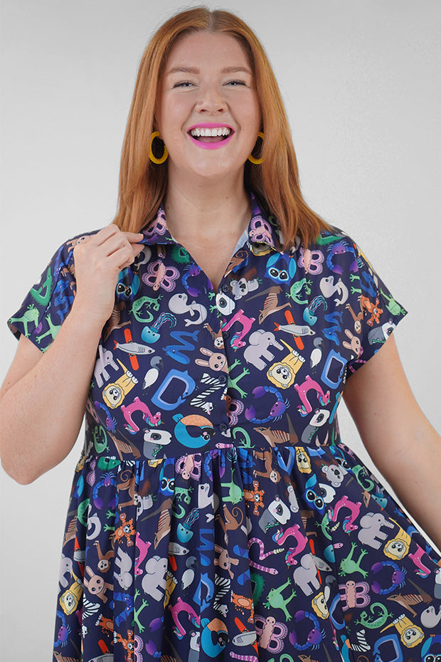 Frankie Alpha Animals Dress โ Alpha Animals shirt dress