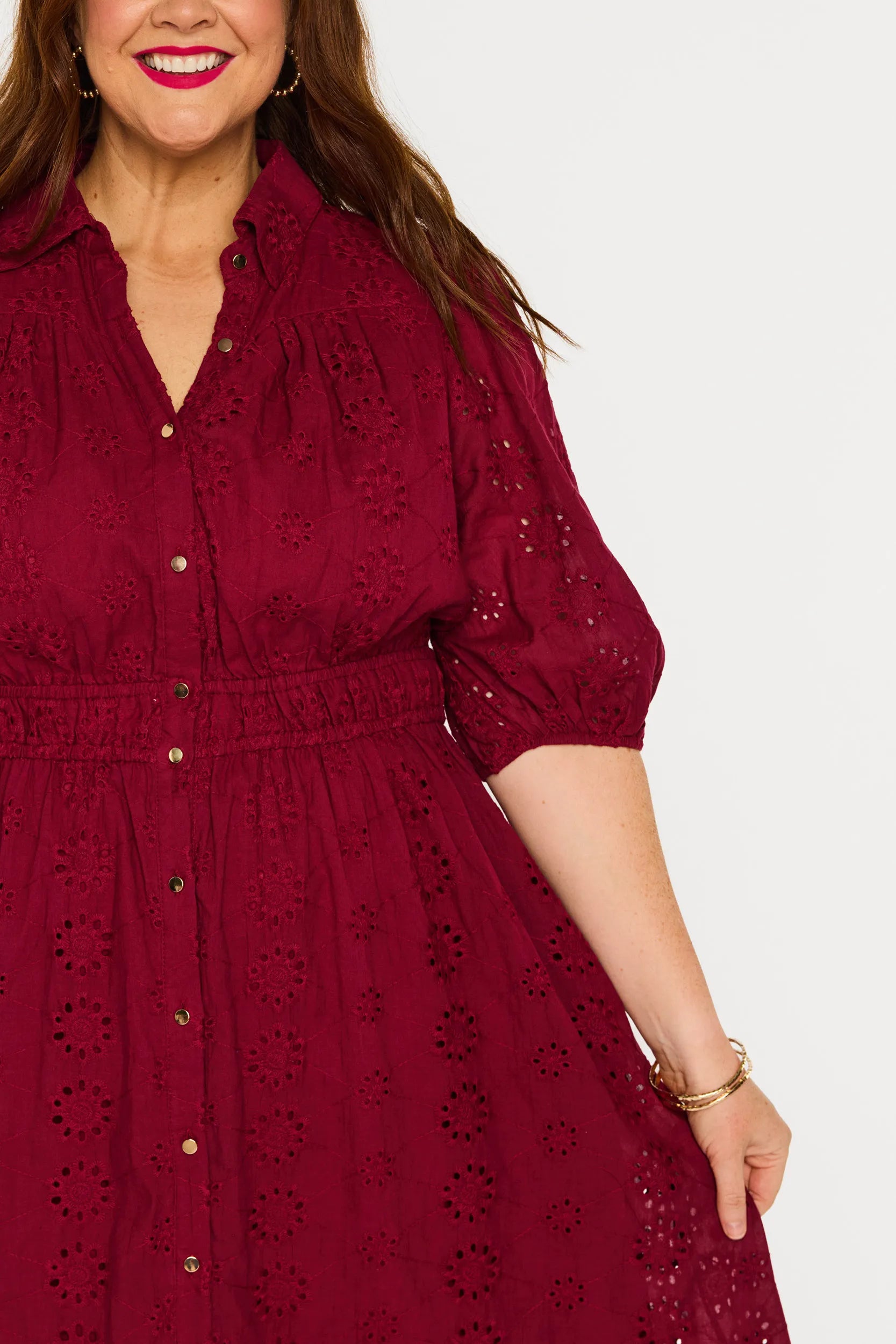 Edan Burgundy Dress – Burgundy midi dress