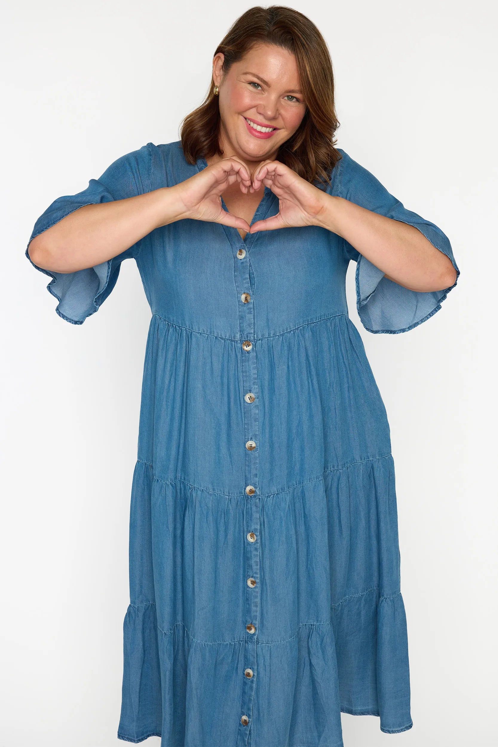 Erin Chambray Dress – Chambray midi dress