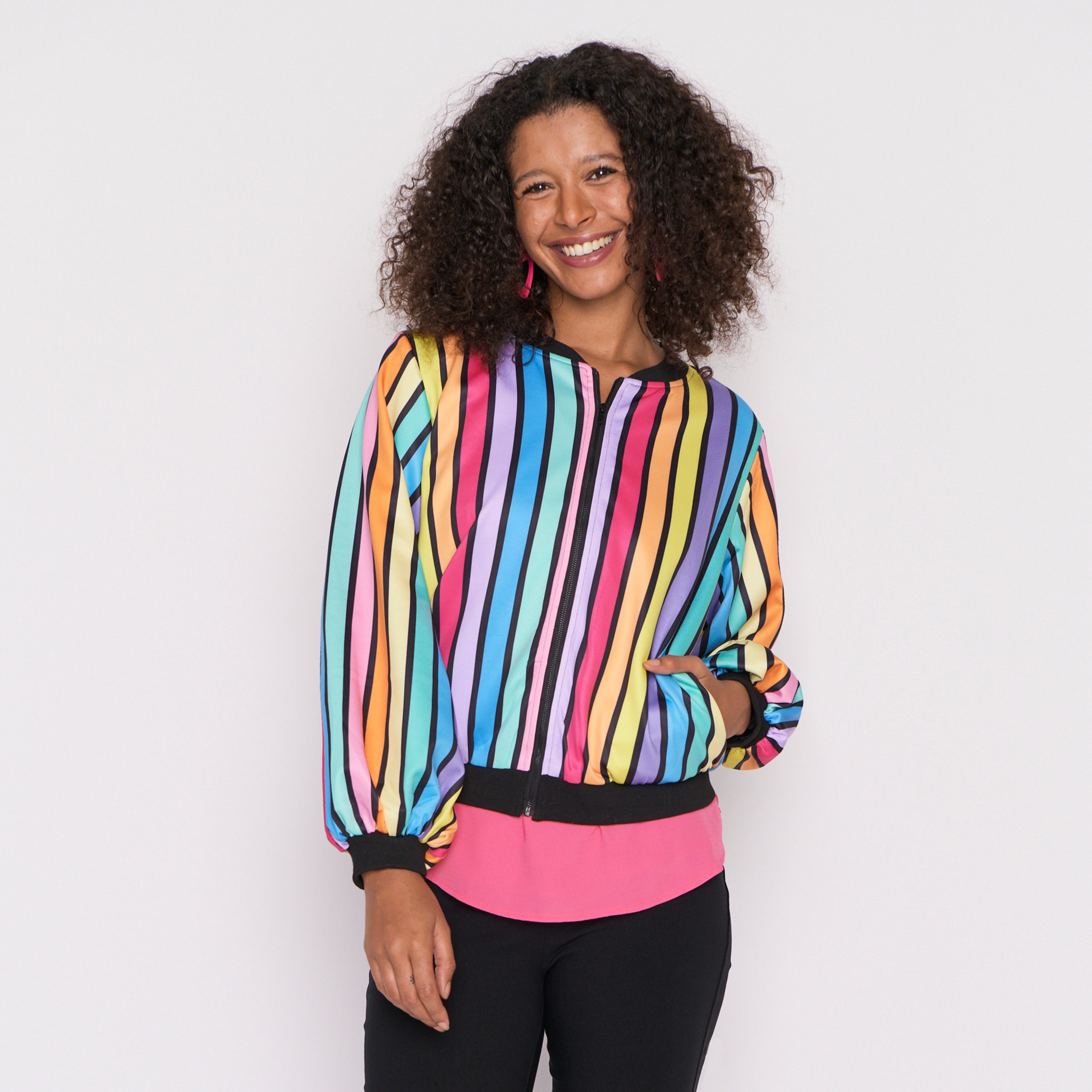 Flashy LPD Black Stripe Bomber – LPD Black Stripe bomber jacket