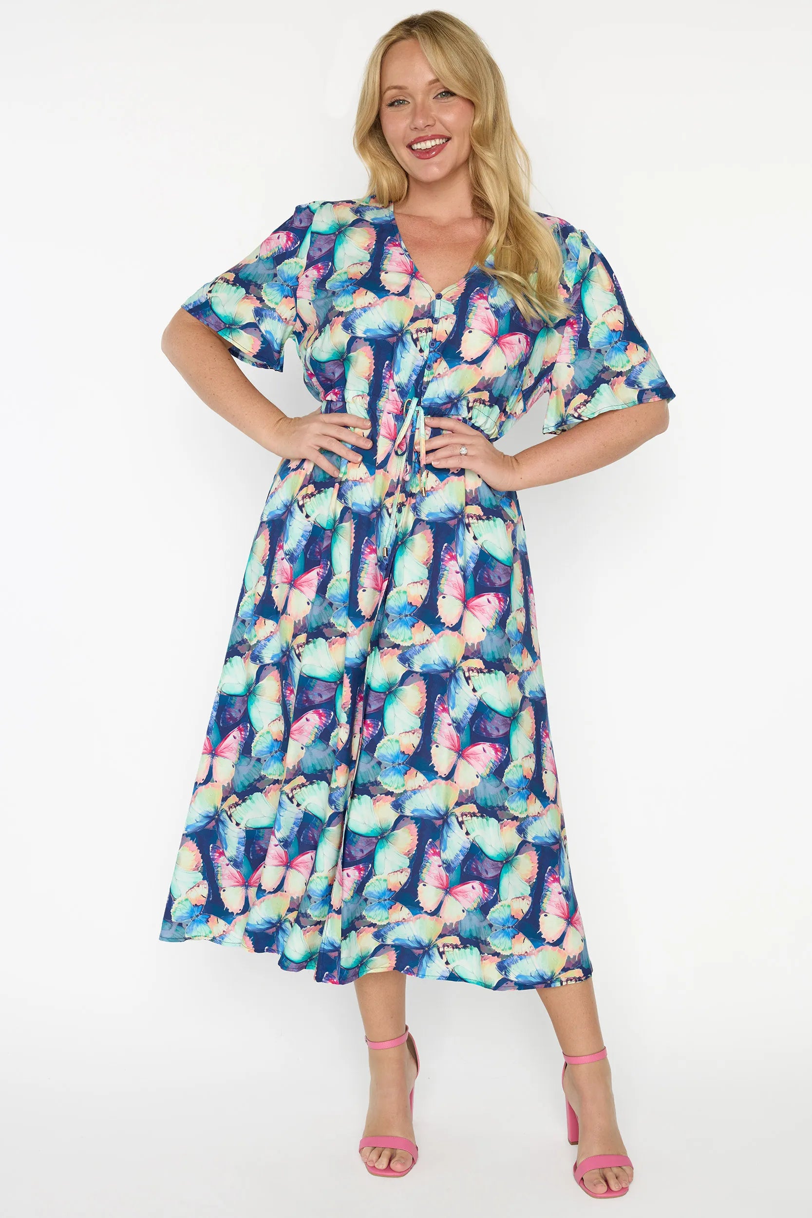Michelle Flutterby Dress โ Flutterby midi dress