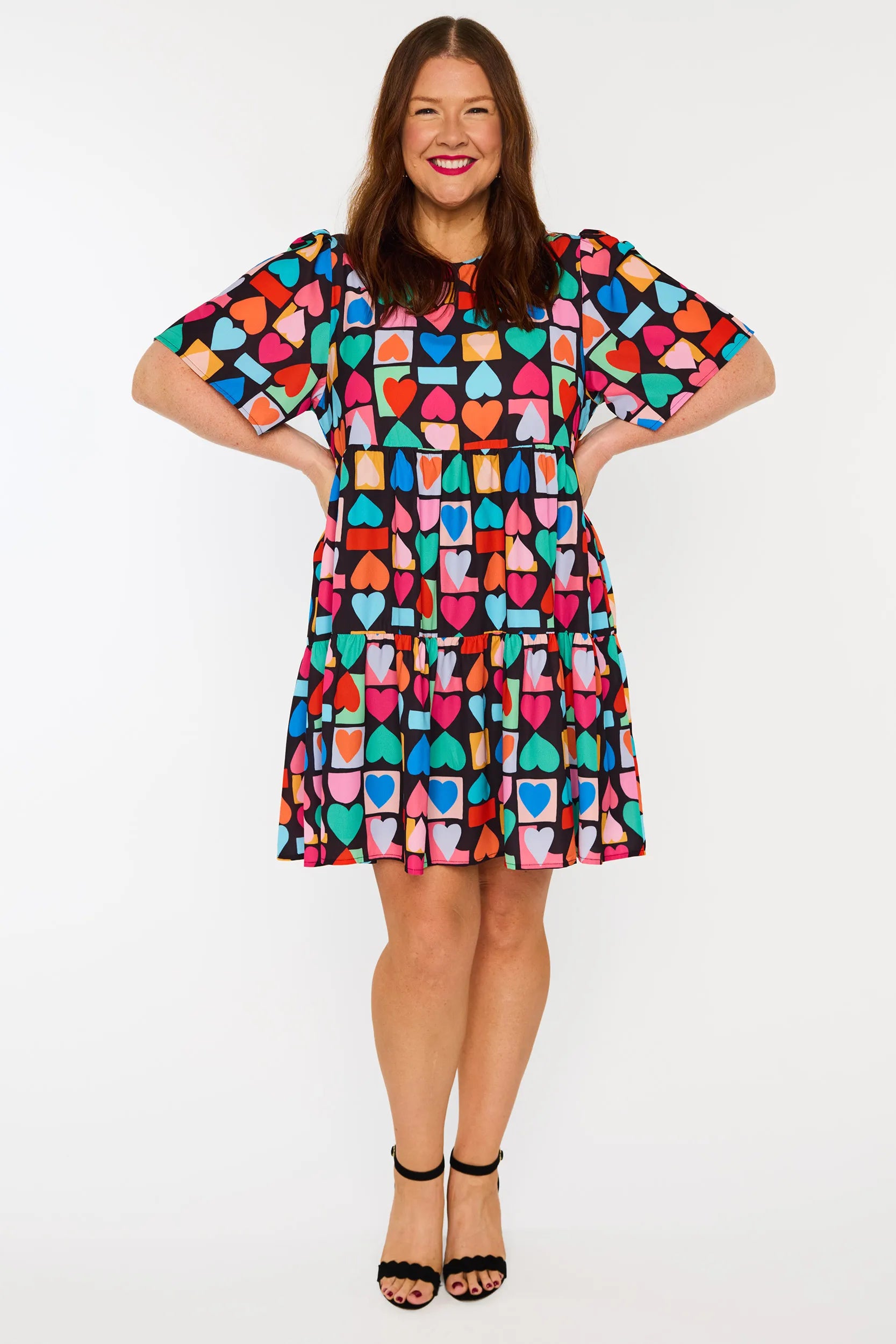 Jackson Geo Hearts Dress โ Geo Hearts mini dress