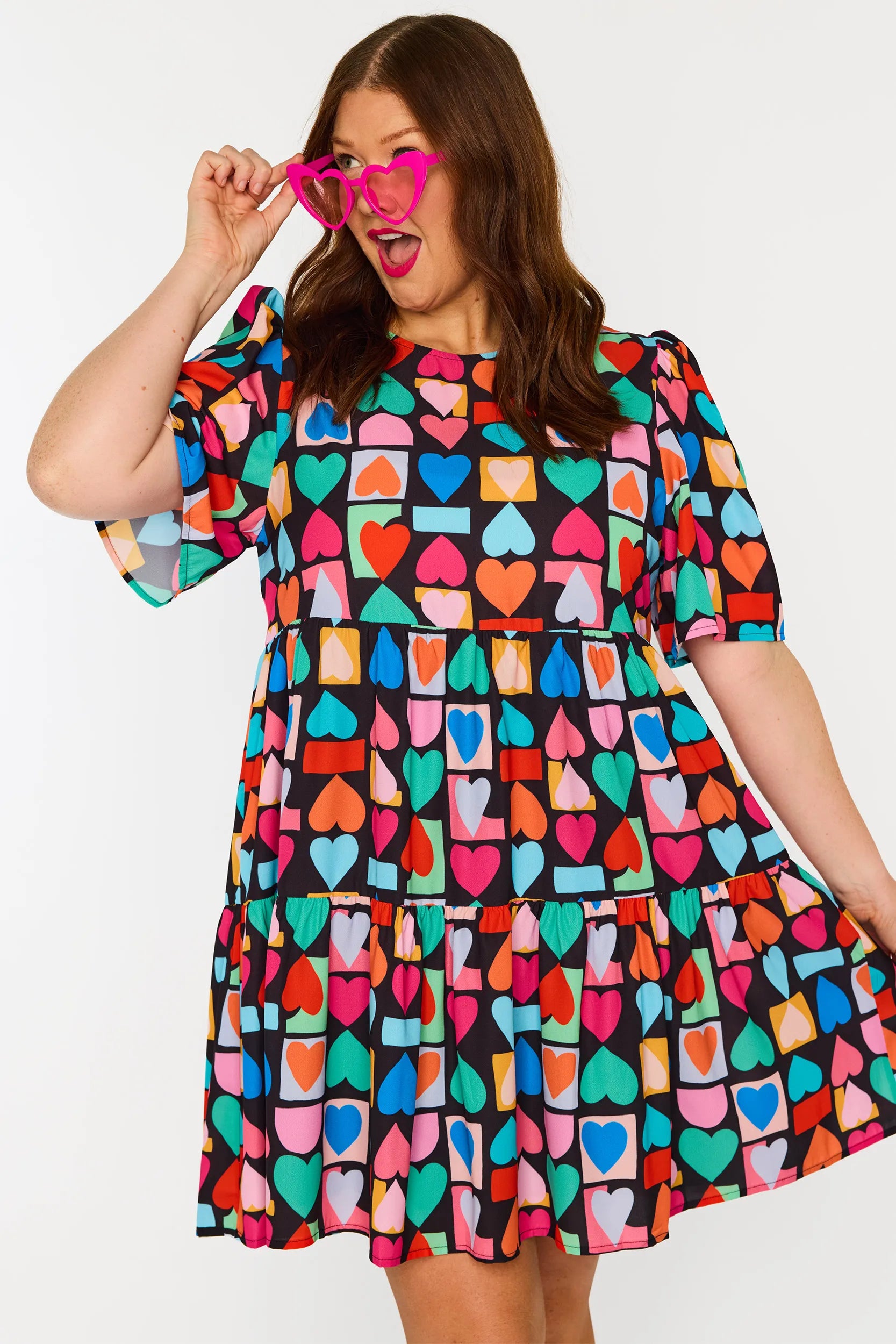 Jackson Geo Hearts Dress โ Geo Hearts mini dress