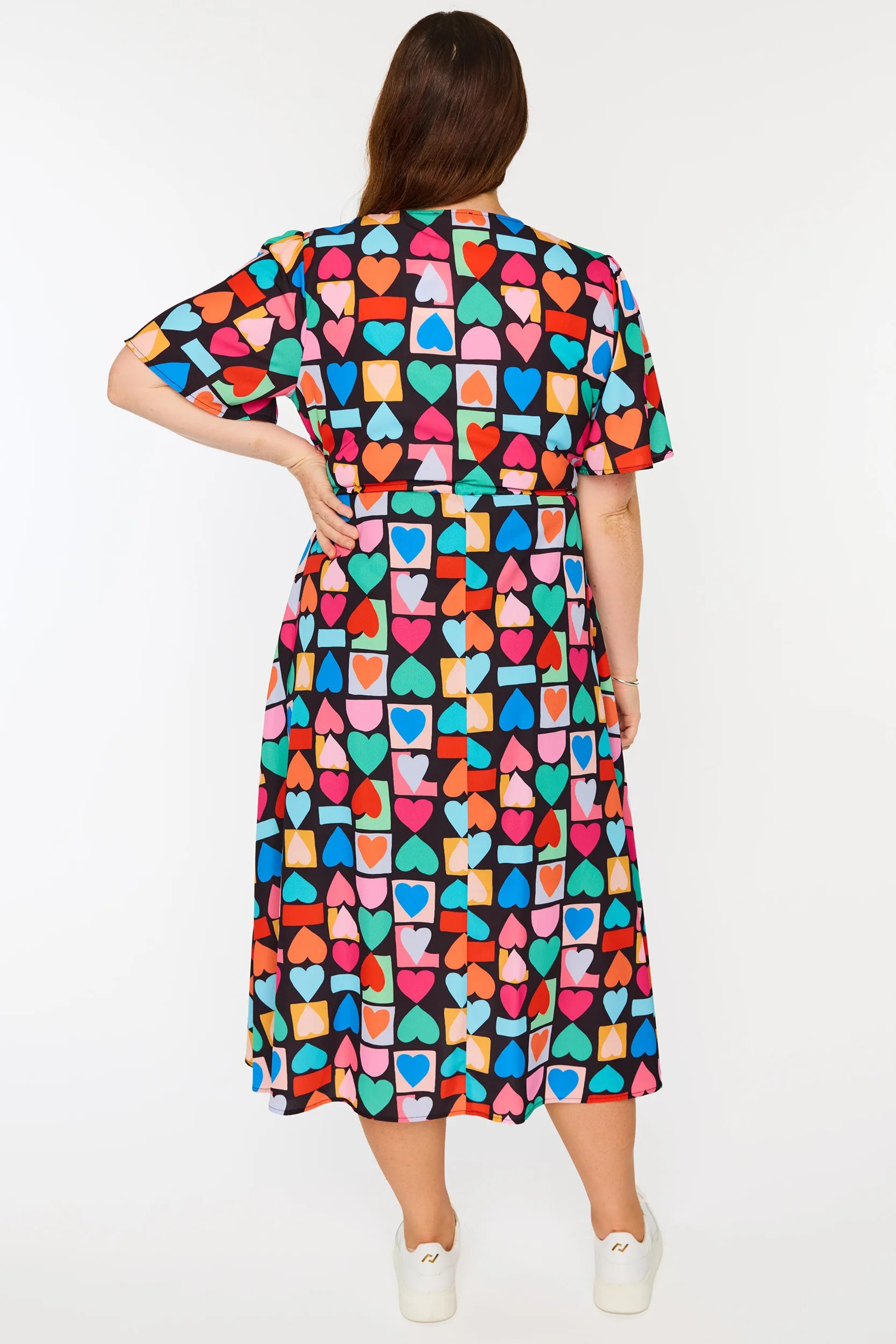Marley Geo Hearts Dress – Geo Hearts midi dress
