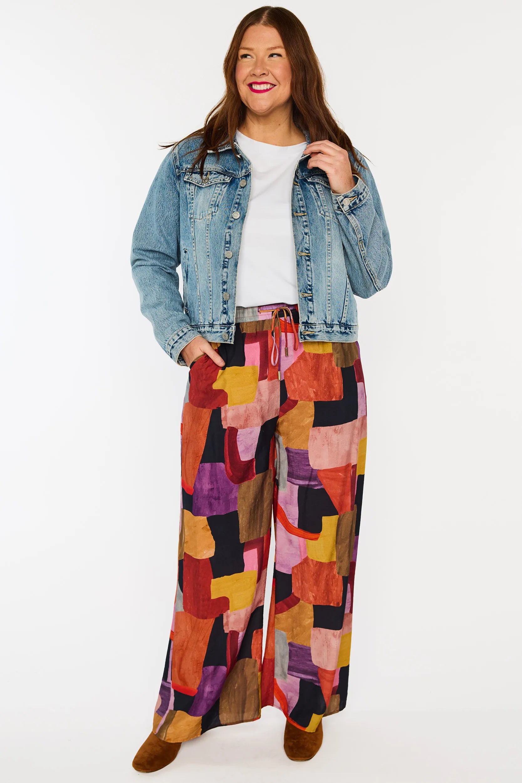 Teonna Geo Sunset Pant โ Geo Sunset wide leg pants