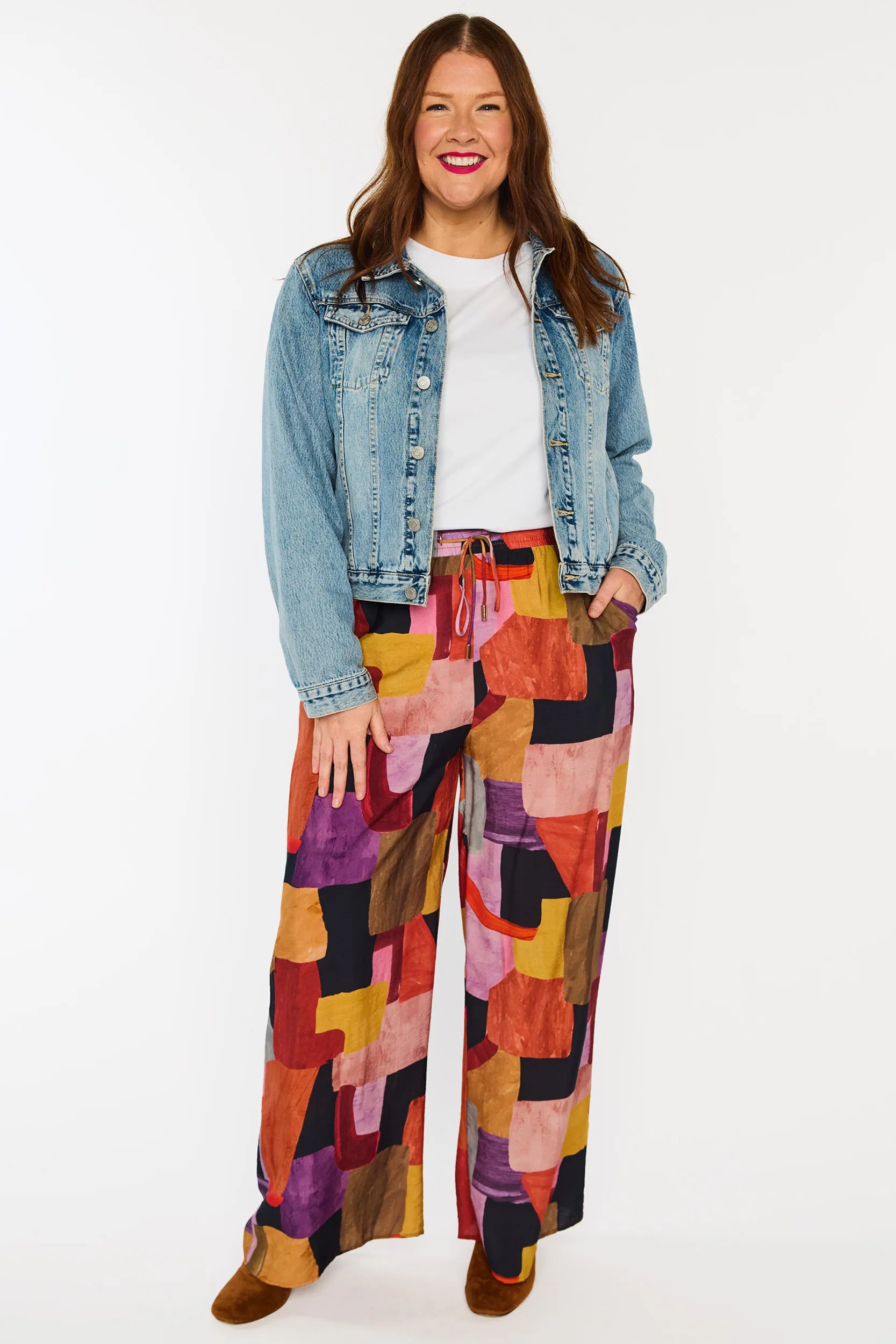 Teonna Geo Sunset Pant – Geo Sunset wide leg pants
