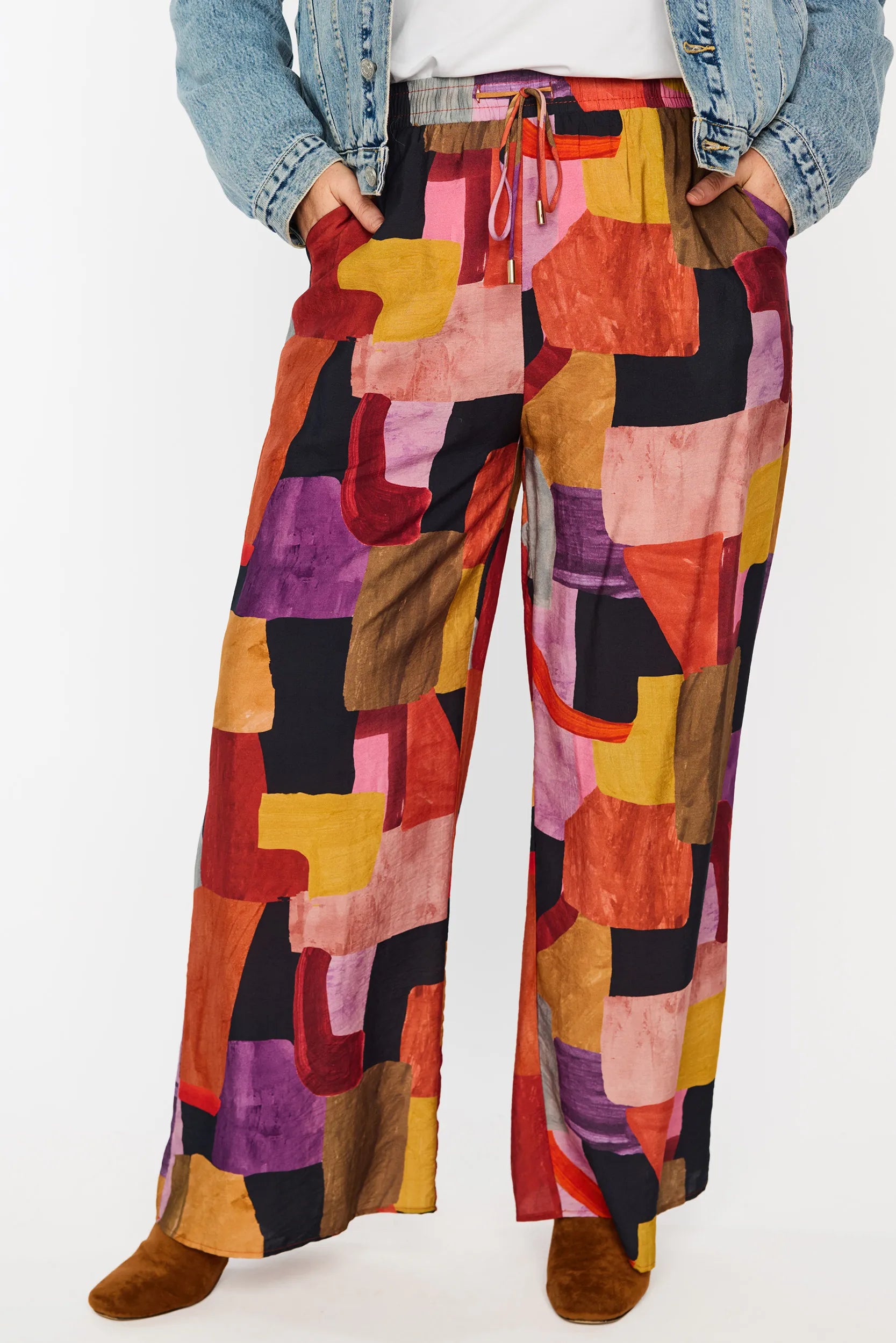 Teonna Geo Sunset Pant – Geo Sunset wide leg pants