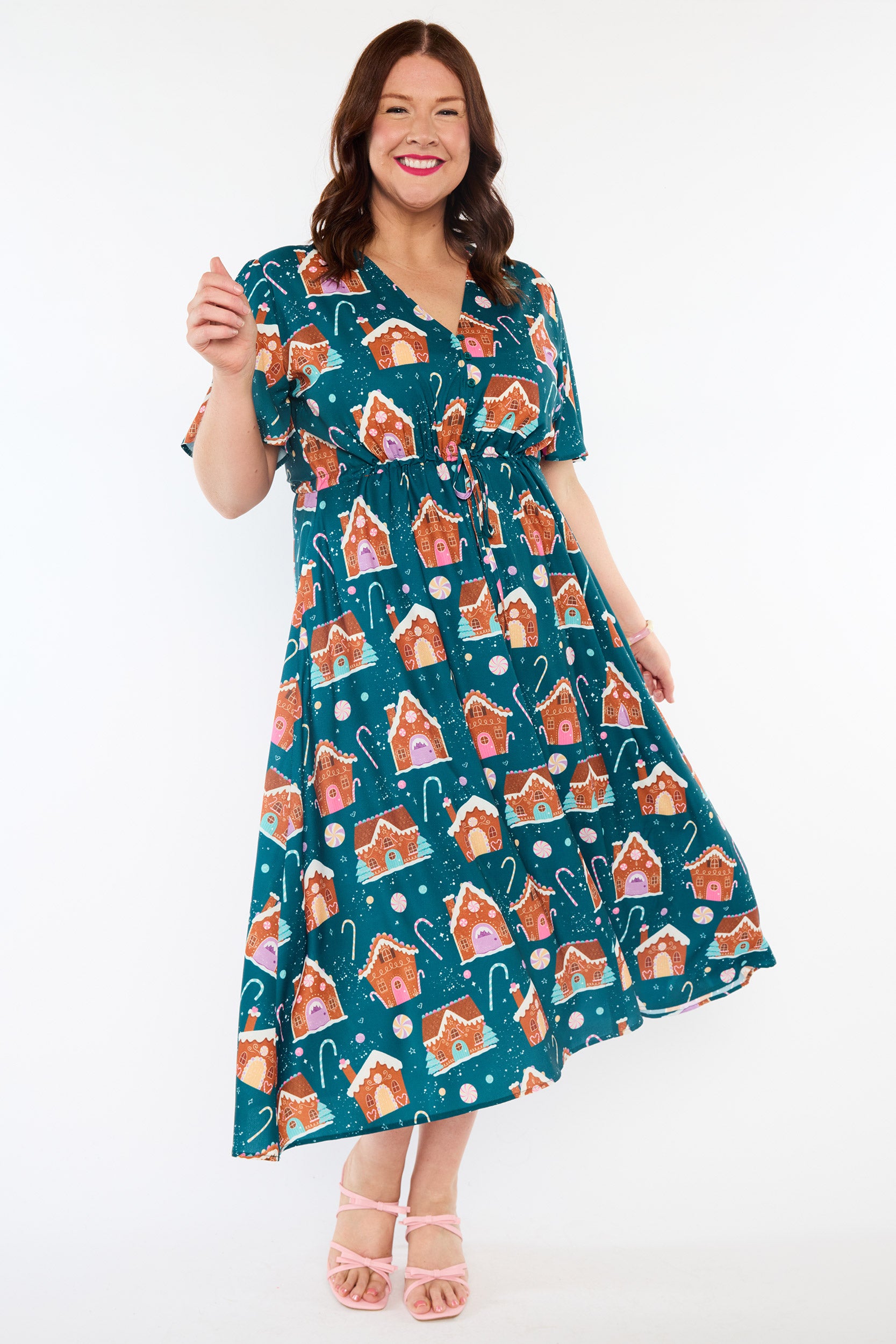 Marley Gingerbread House Christmas Dress (Pre-Order)