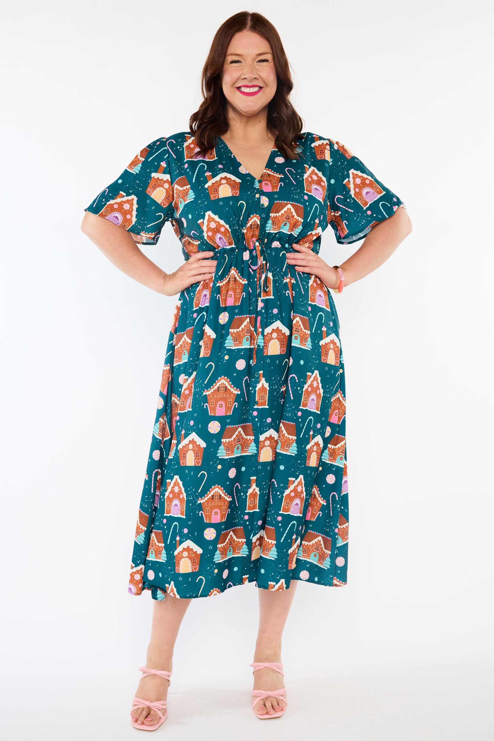 Marley Gingerbread House Christmas Dress (Pre-Order)