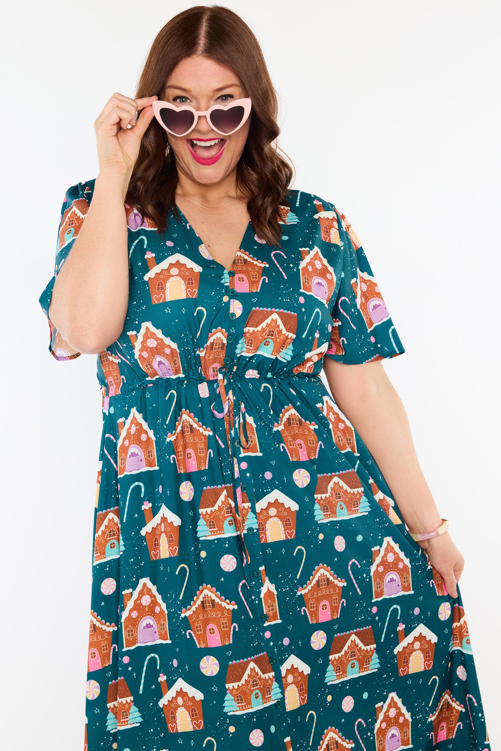 Marley Gingerbread House Christmas Dress (Pre-Order)