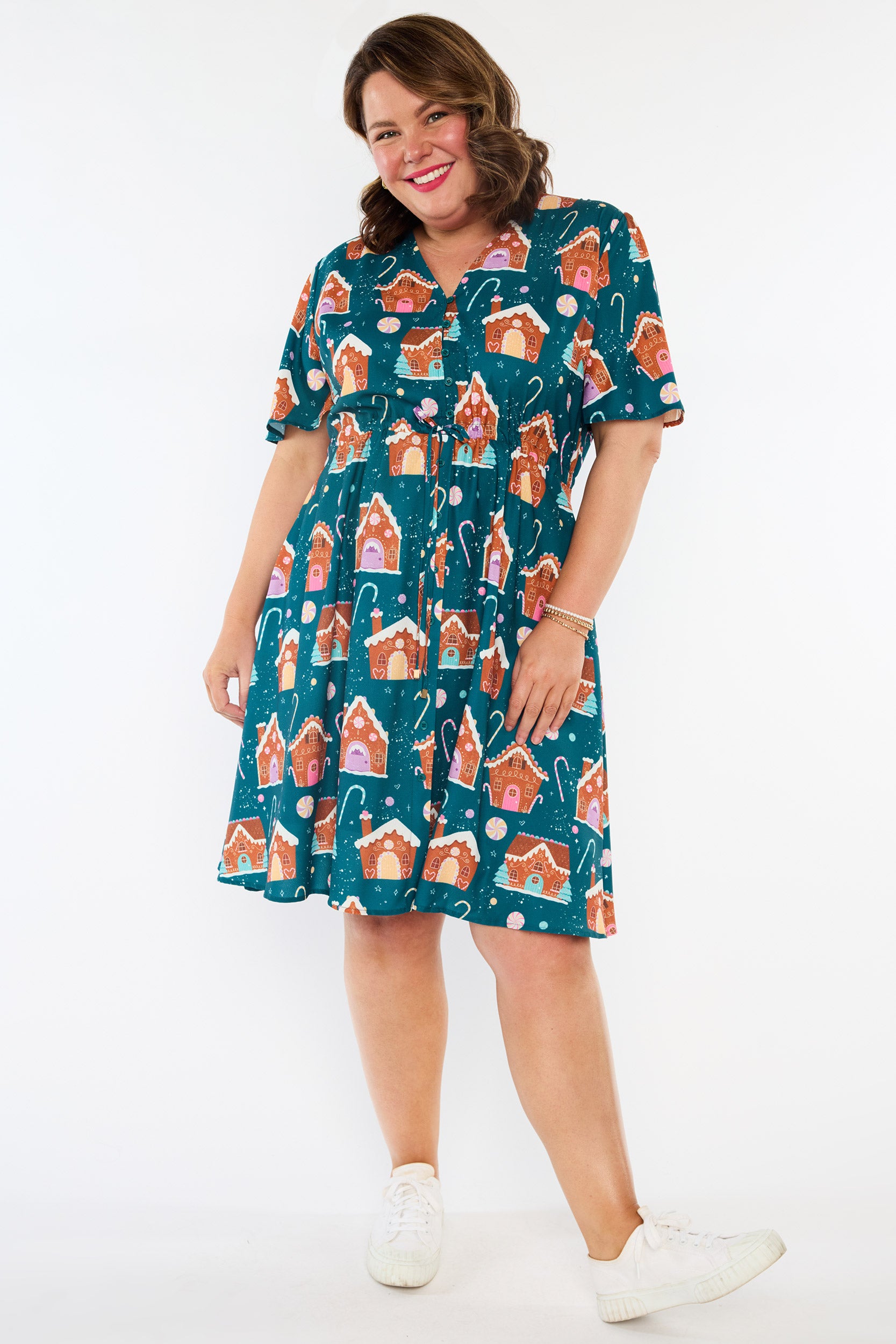 Siena Gingerbread House Christmas Dress (Pre-Order)