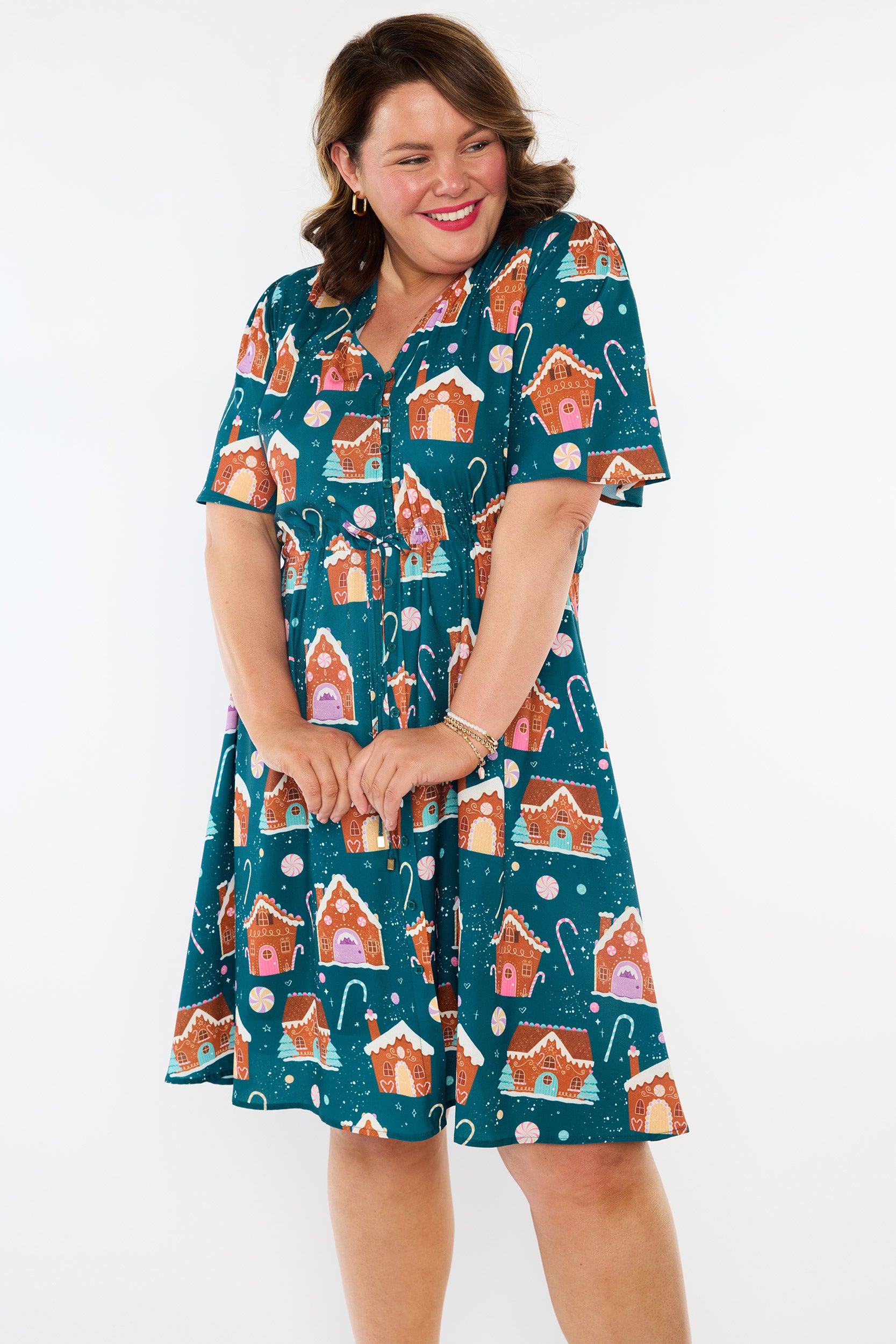 Siena Gingerbread House Christmas Dress (Pre-Order)