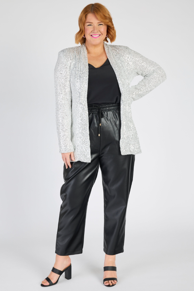 Glow Silver Sequins Blazer ā Silver Sequins blazer