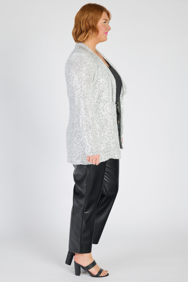 Glow Silver Sequins Blazer ā Silver Sequins blazer