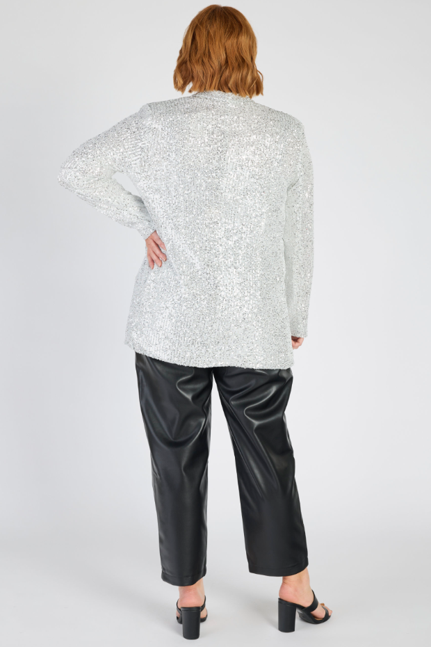 Glow Silver Sequins Blazer ā Silver Sequins blazer