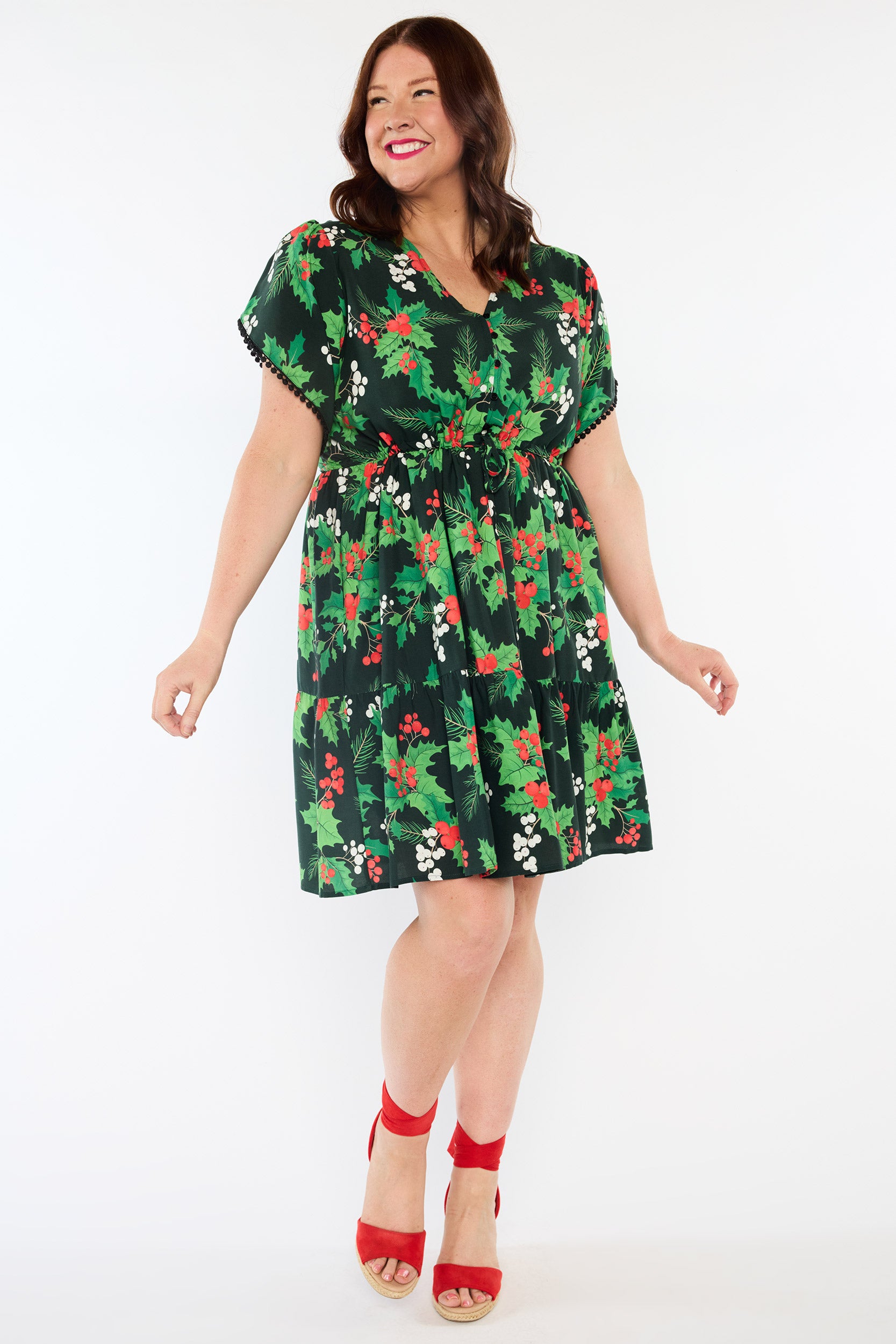 Gloria Holly Christmas Dress (Pre-Order)