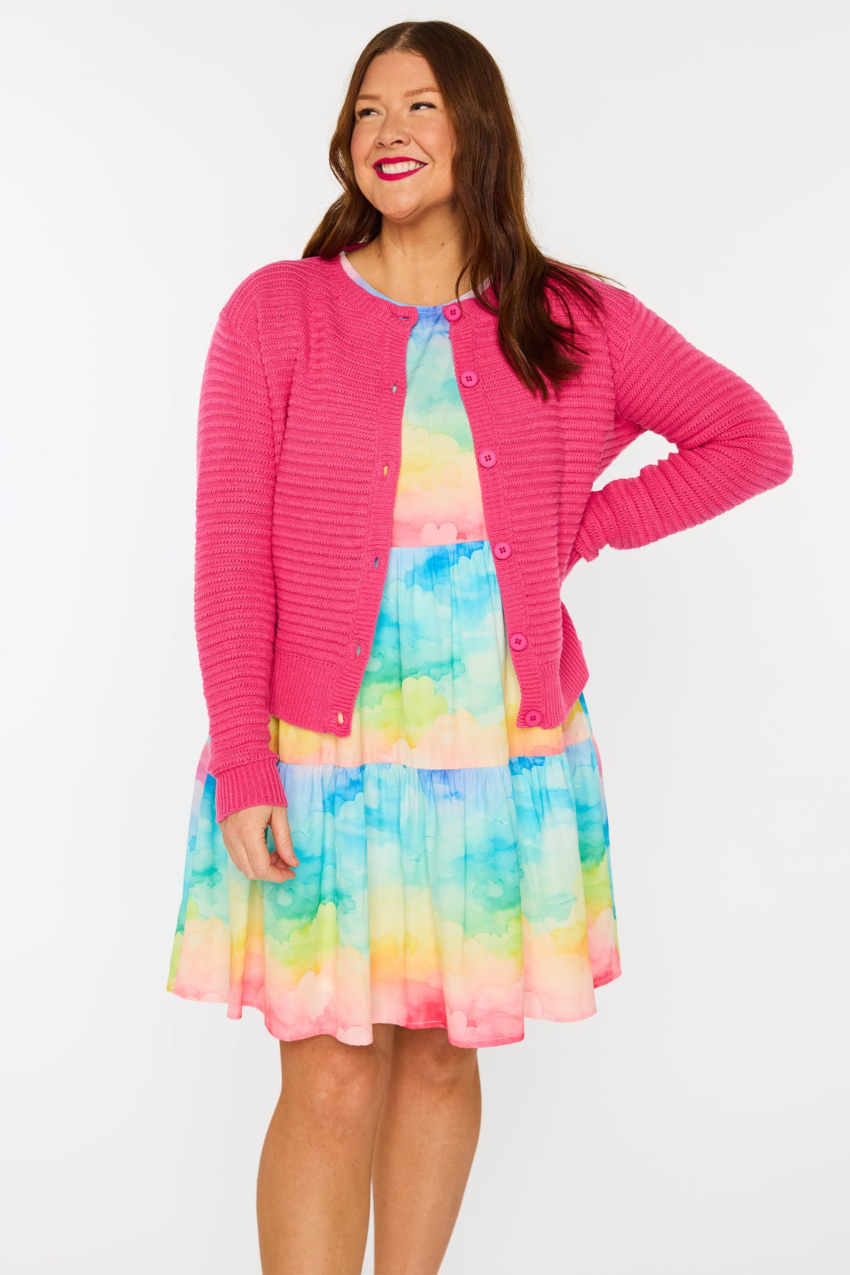Joelz Pink Cardi โ Pink cardigan