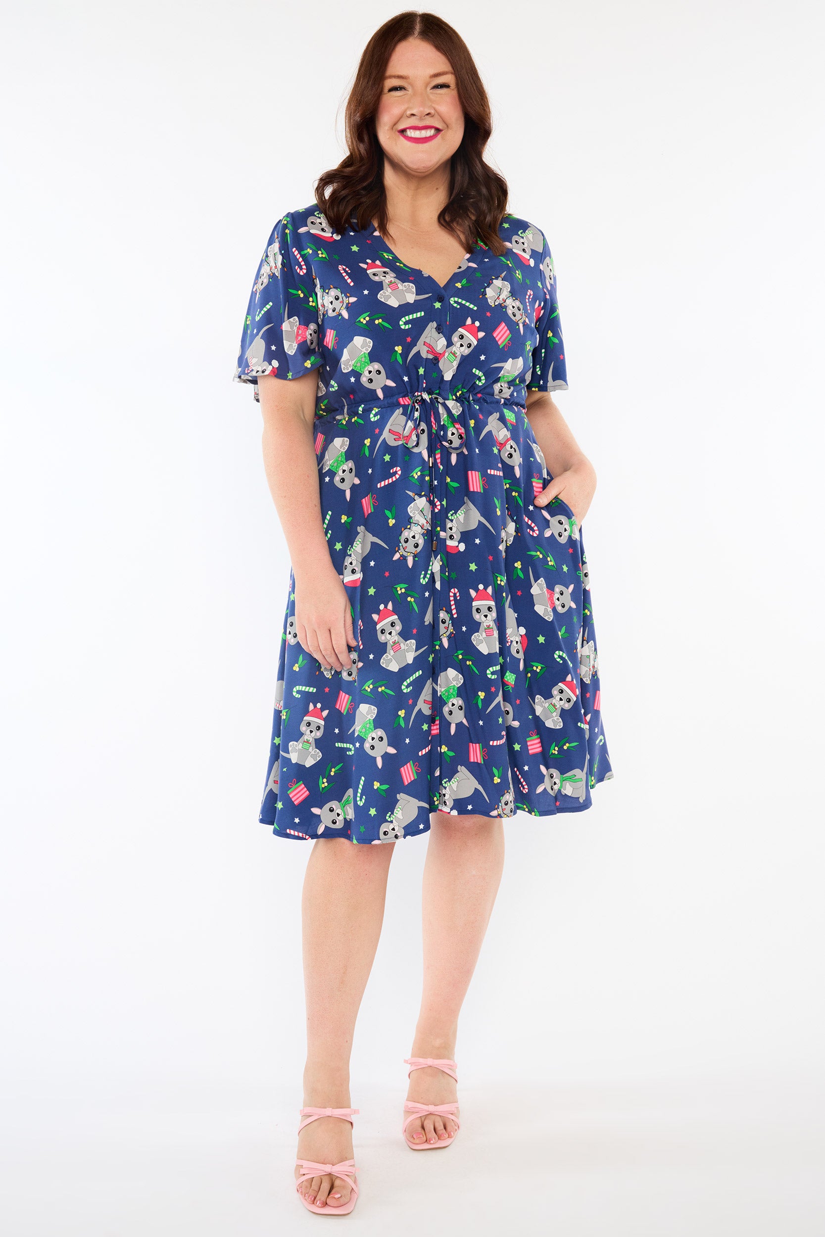 Jaz Kangaroo Christmas Dress (Pre-Order)
