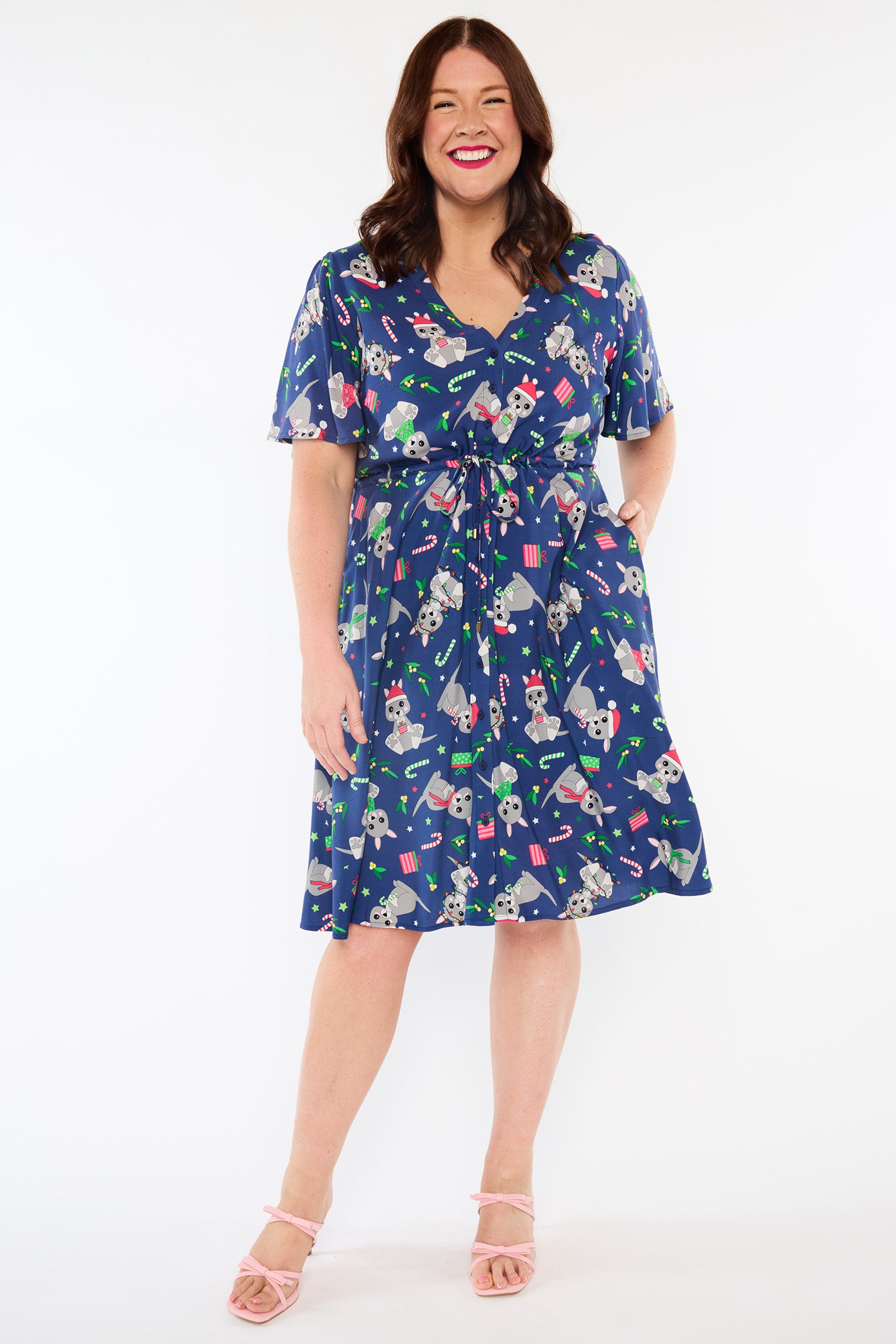 Jaz Kangaroo Christmas Dress (Pre-Order)
