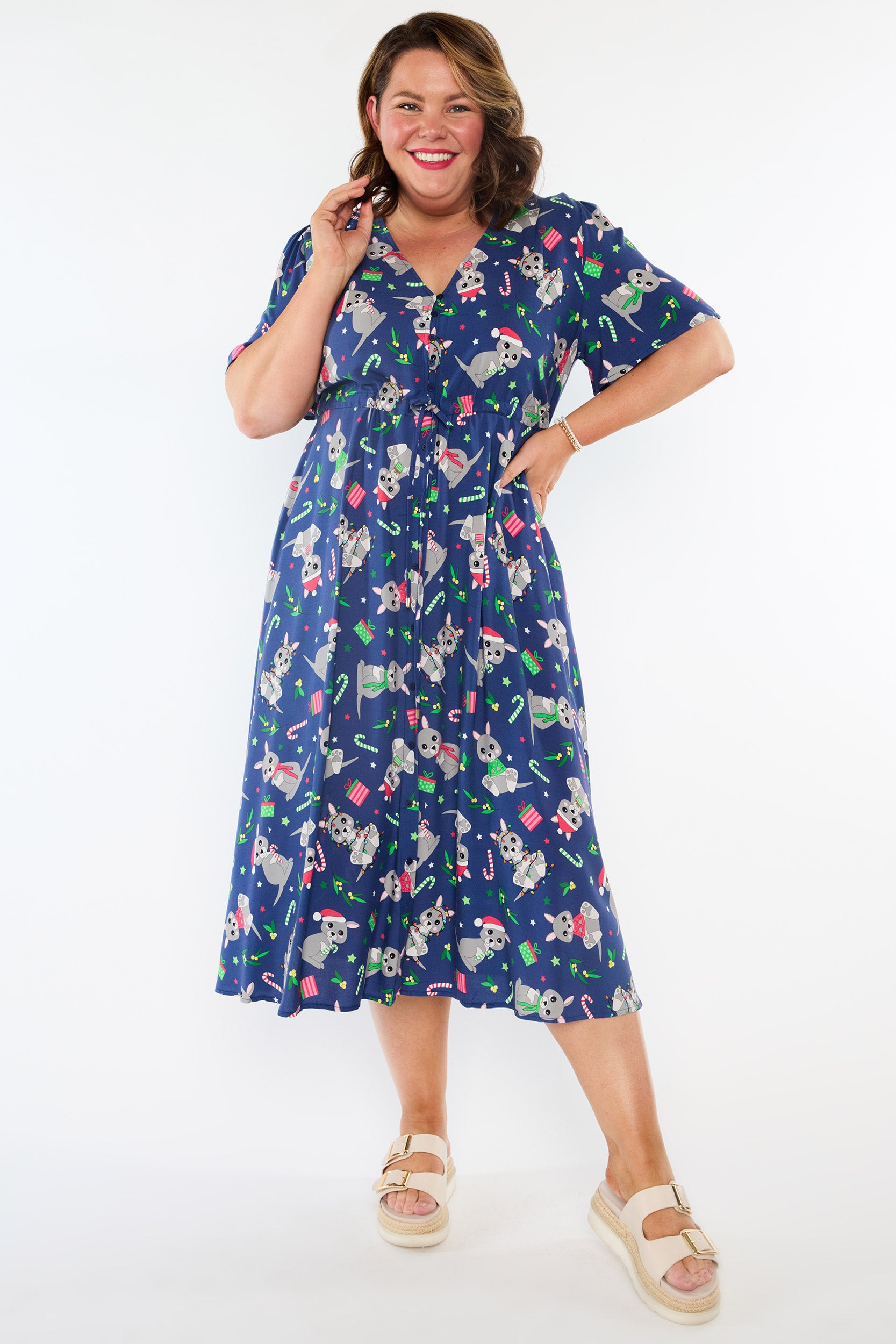 Michelle Kangaroo Christmas Dress (Pre-Order)