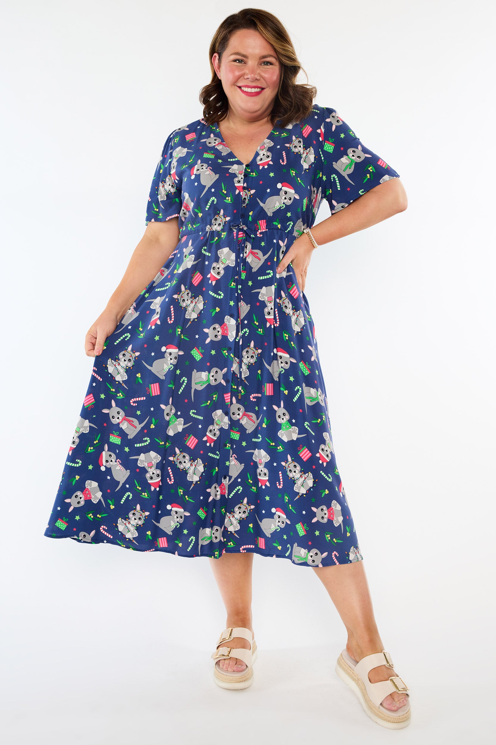 Michelle Kangaroo Christmas Dress (Pre-Order)