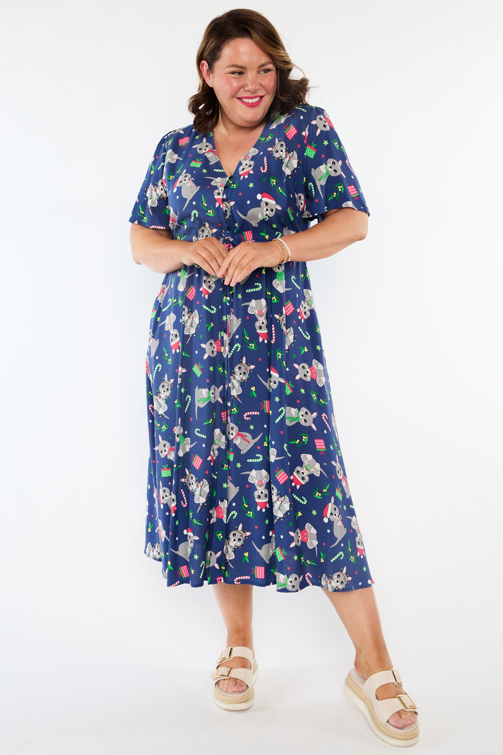 Michelle Kangaroo Christmas Dress (Pre-Order)