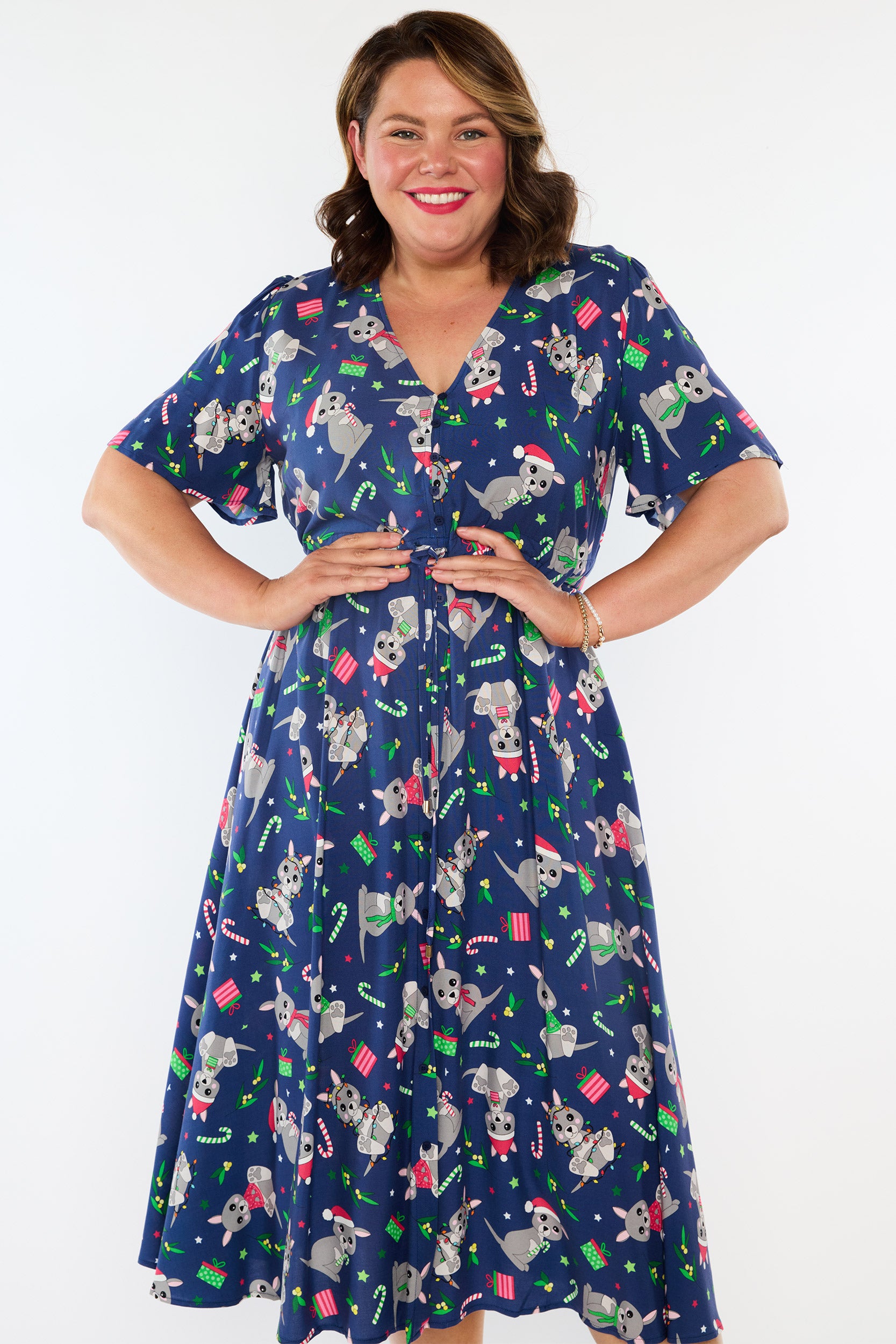Michelle Kangaroo Christmas Dress (Pre-Order)