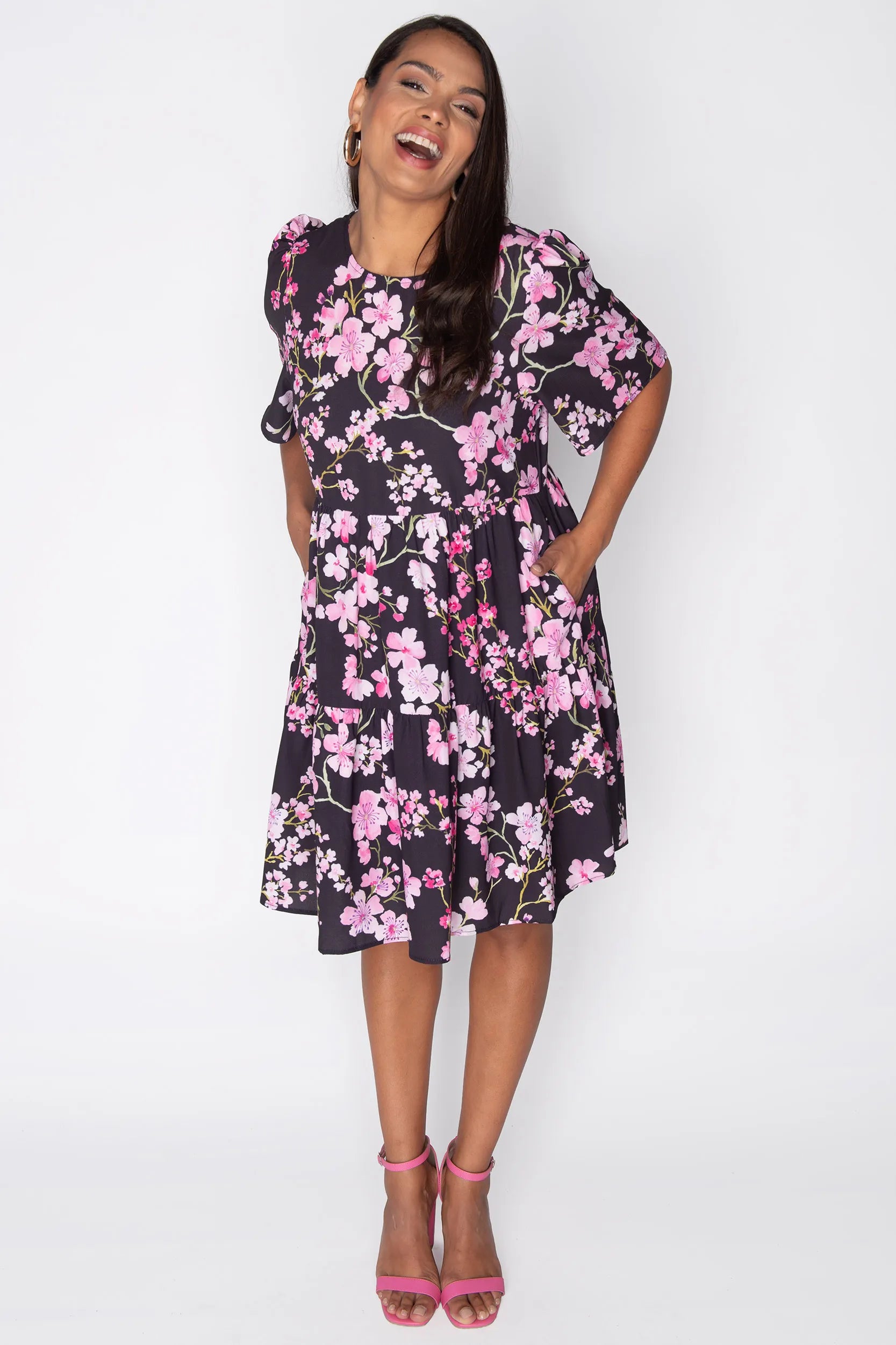 Jackson Blackout Cherry Blossom Dress โ Blackout Cherry Blossom mini dress